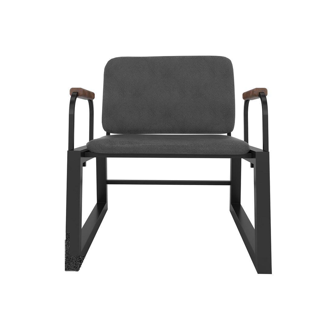 Manhattan Comfort Whythe Accent Chair, Black, large