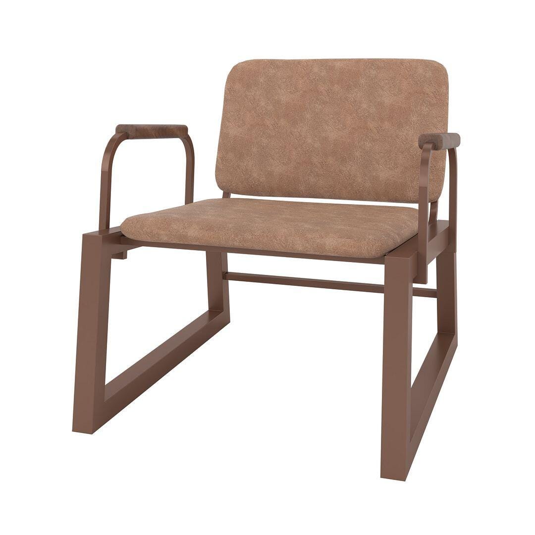 Manhattan Comfort Whythe Accent Chair, Corten, large