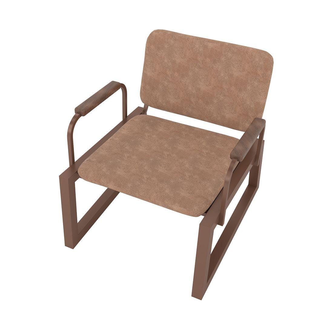 Manhattan Comfort Whythe Accent Chair, Corten, large