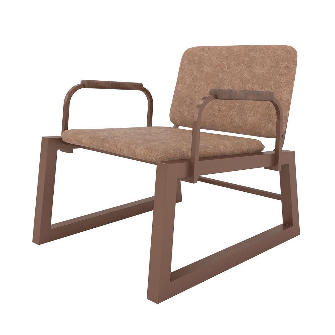 Manhattan Comfort Whythe Accent Chair, Corten, large