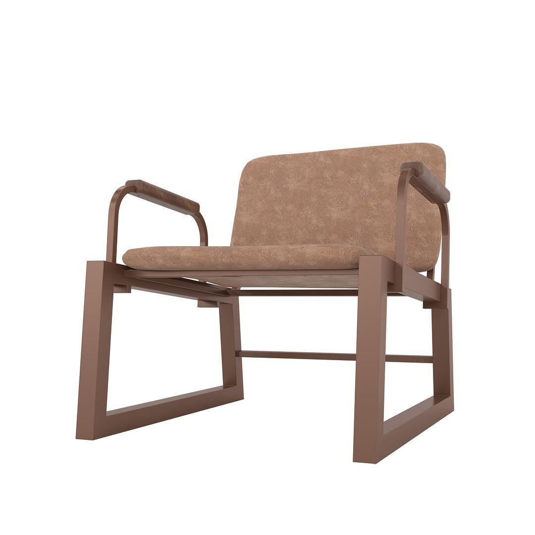 Manhattan Comfort Whythe Accent Chair, Corten, large