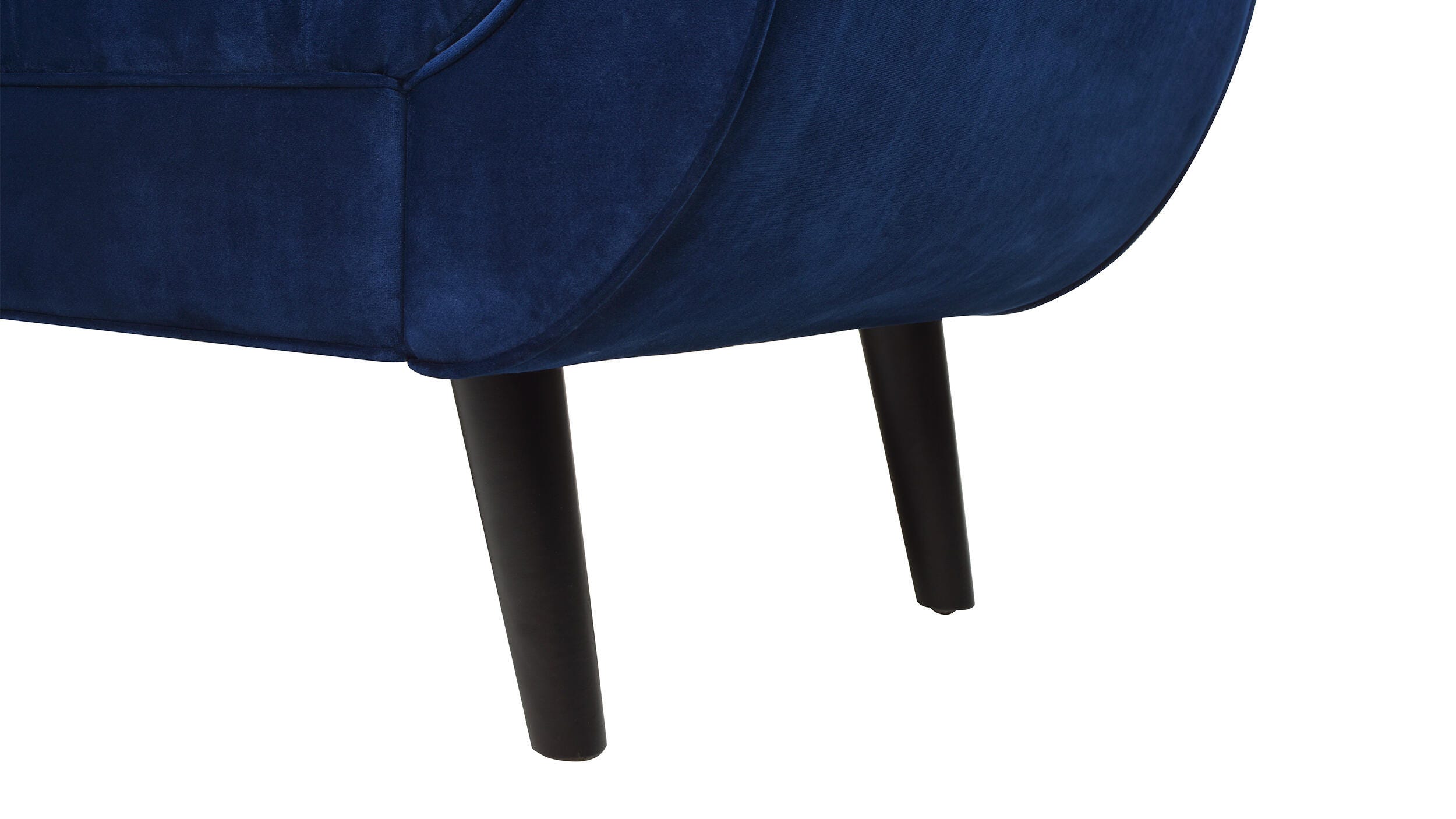 Jennifer Taylor Home Alma Tufted Flared Arm Entryway Bench, Navy Blue, large