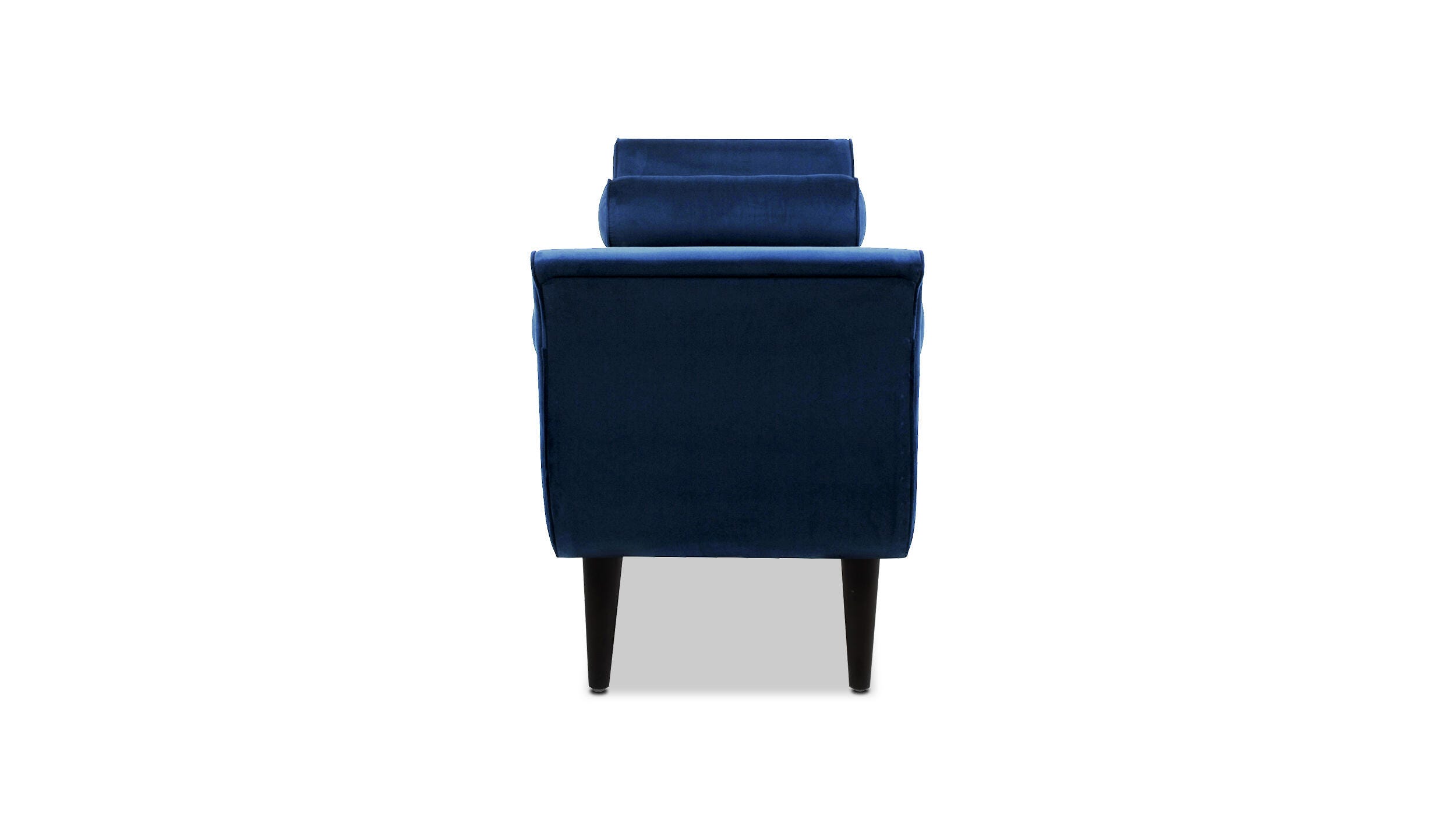 Jennifer Taylor Home Alma Tufted Flared Arm Entryway Bench, Navy Blue, large