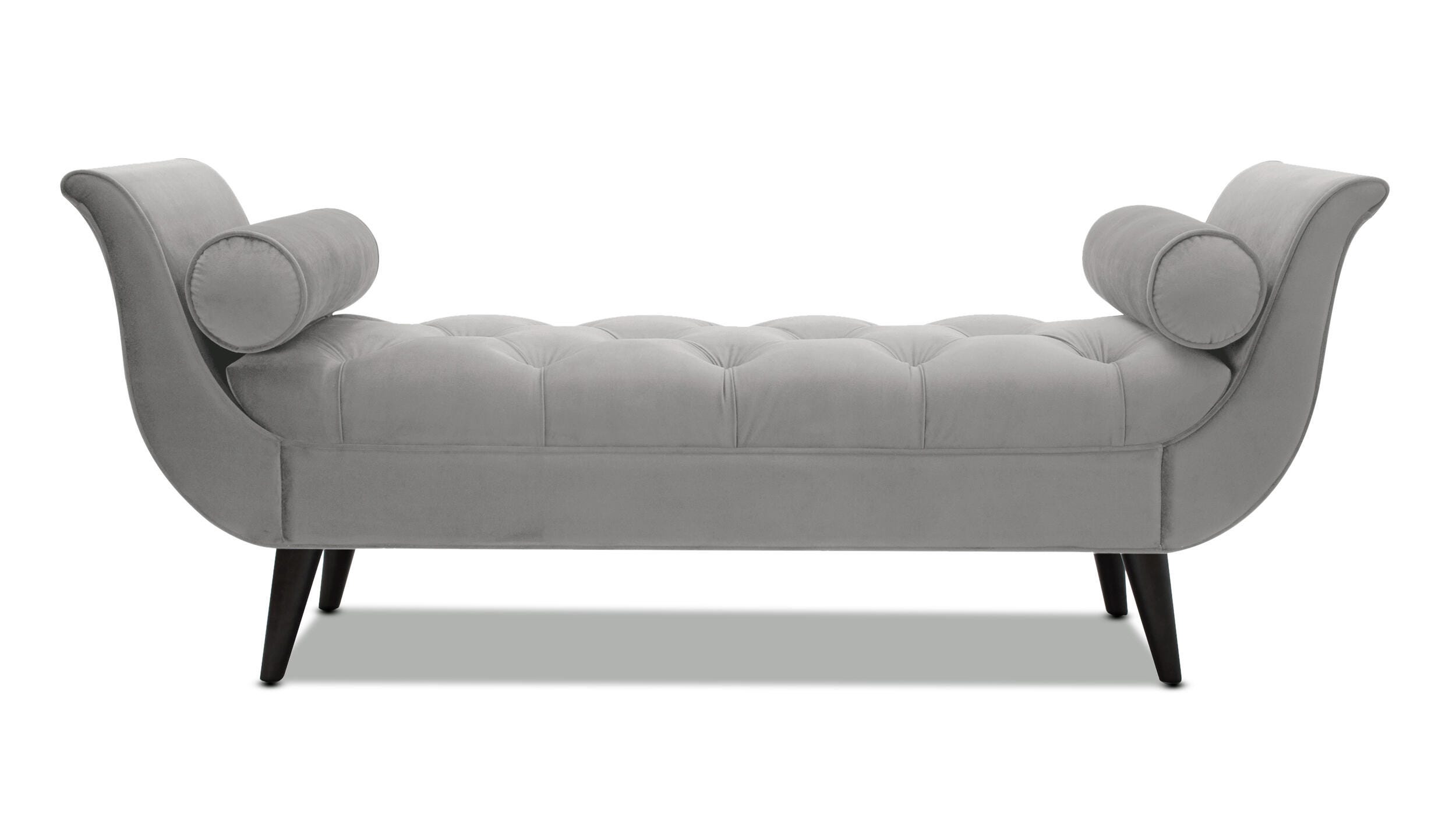 Jennifer Taylor Home Alma Tufted Flared Arm Entryway Bench, Opal Gray, large