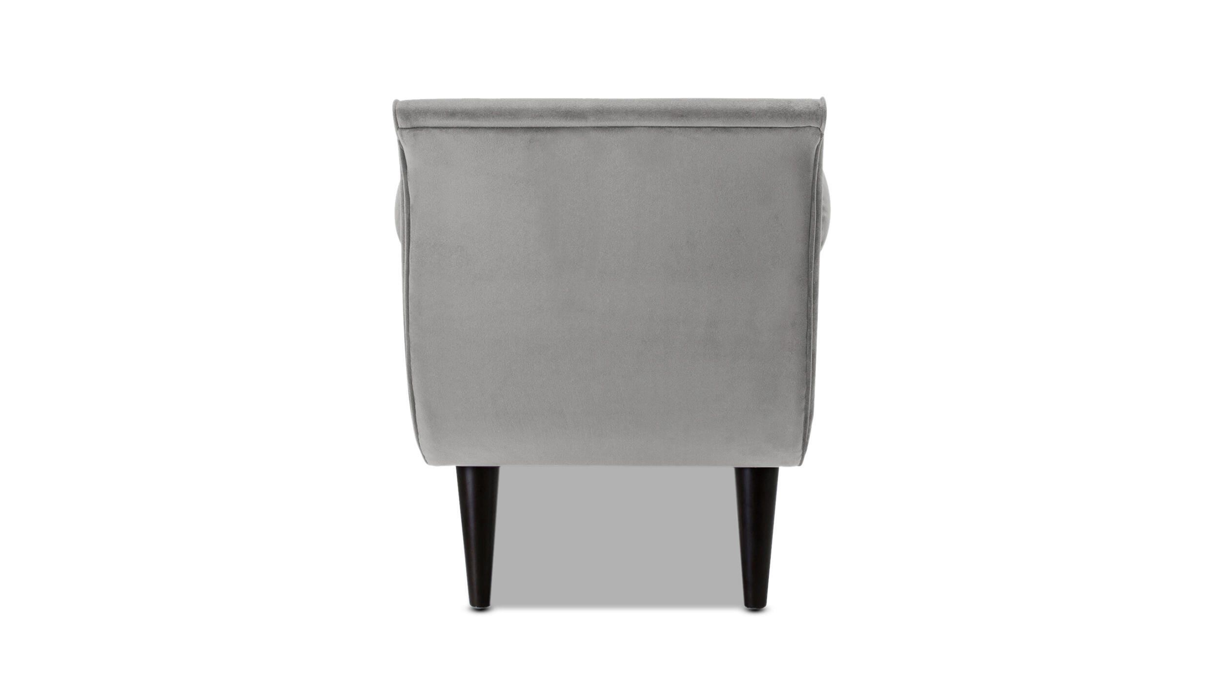 Jennifer Taylor Home Alma Tufted Flared Arm Entryway Bench, Opal Gray, large