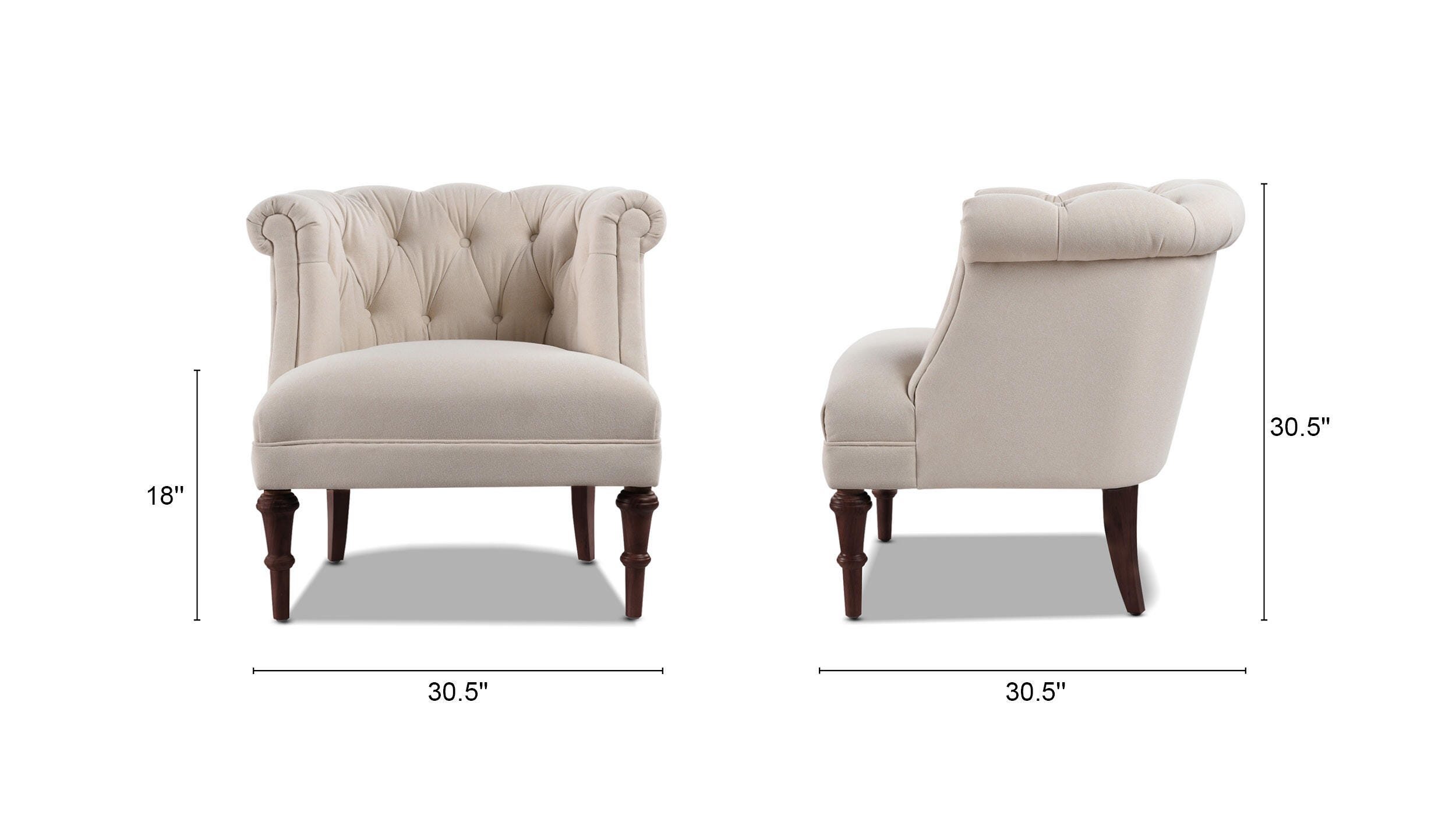 Jennifer Taylor Home Katherine Katherine Tufted Accent Chair, Sky Neutral Beige, large