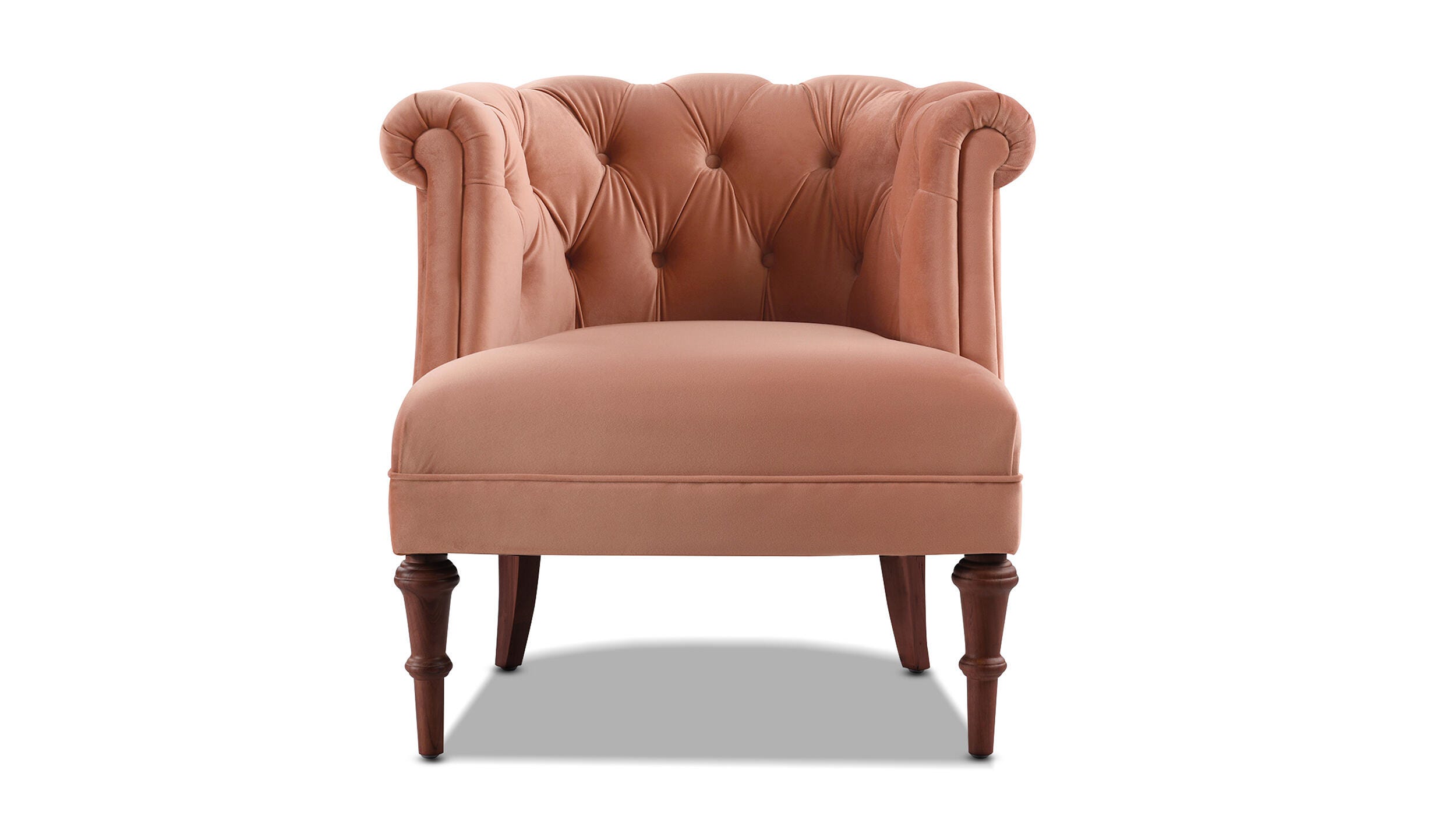 Jennifer Taylor Home Katherine Tufted Accent Chair, Peach Orange, large