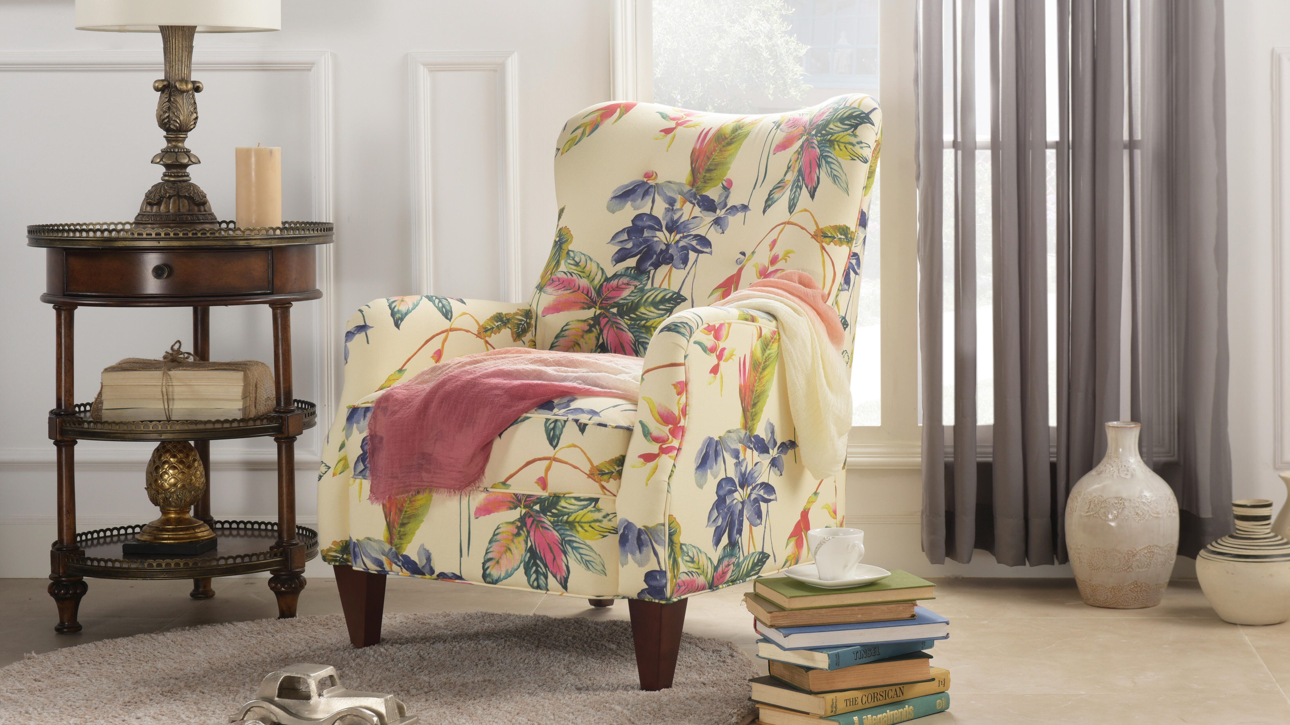 Jennifer Taylor Home Paradise Paradise Upholstered Arm Chair, , large