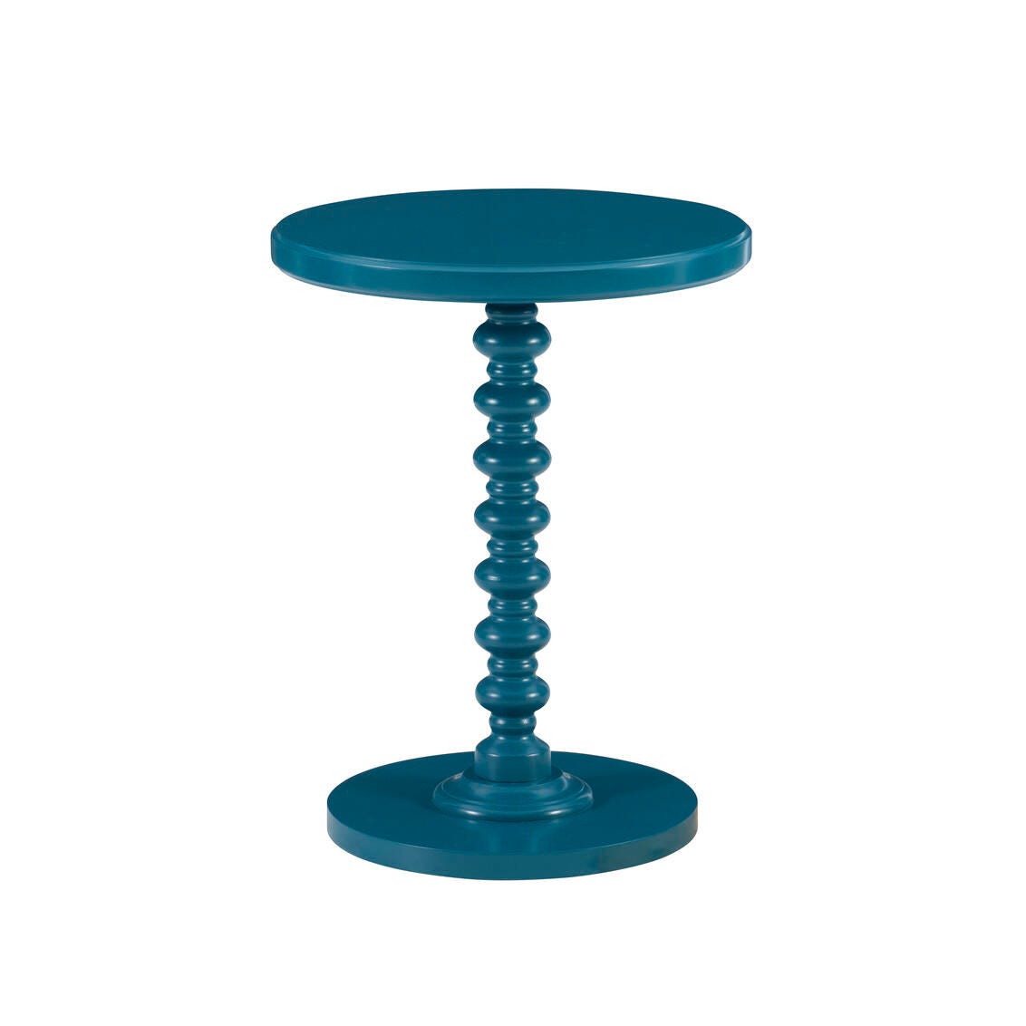Linon Elina Side Table, Teal, large