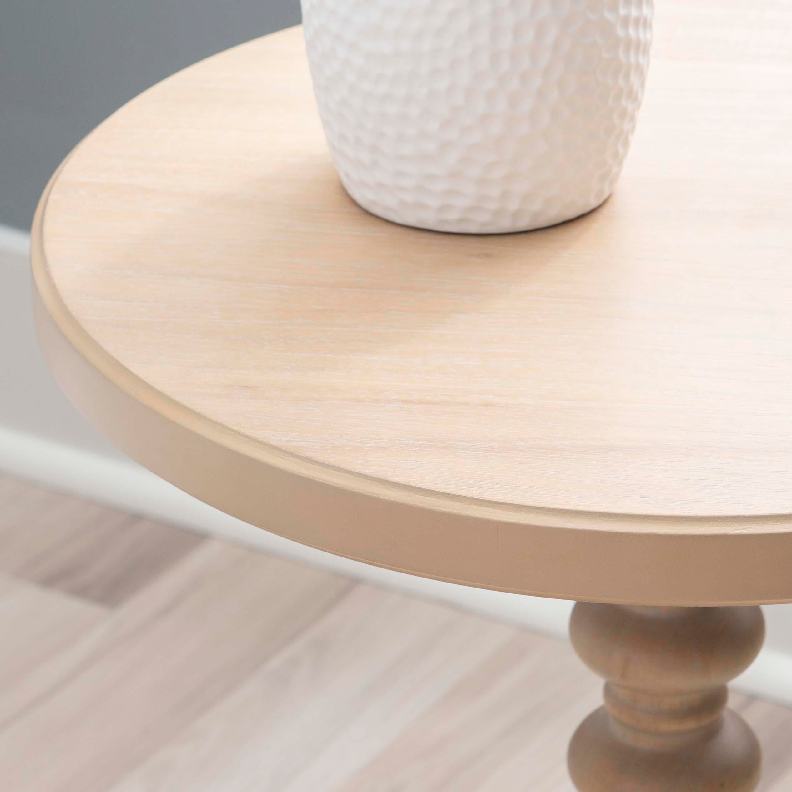 Linon Elina Side Table, Natural, large