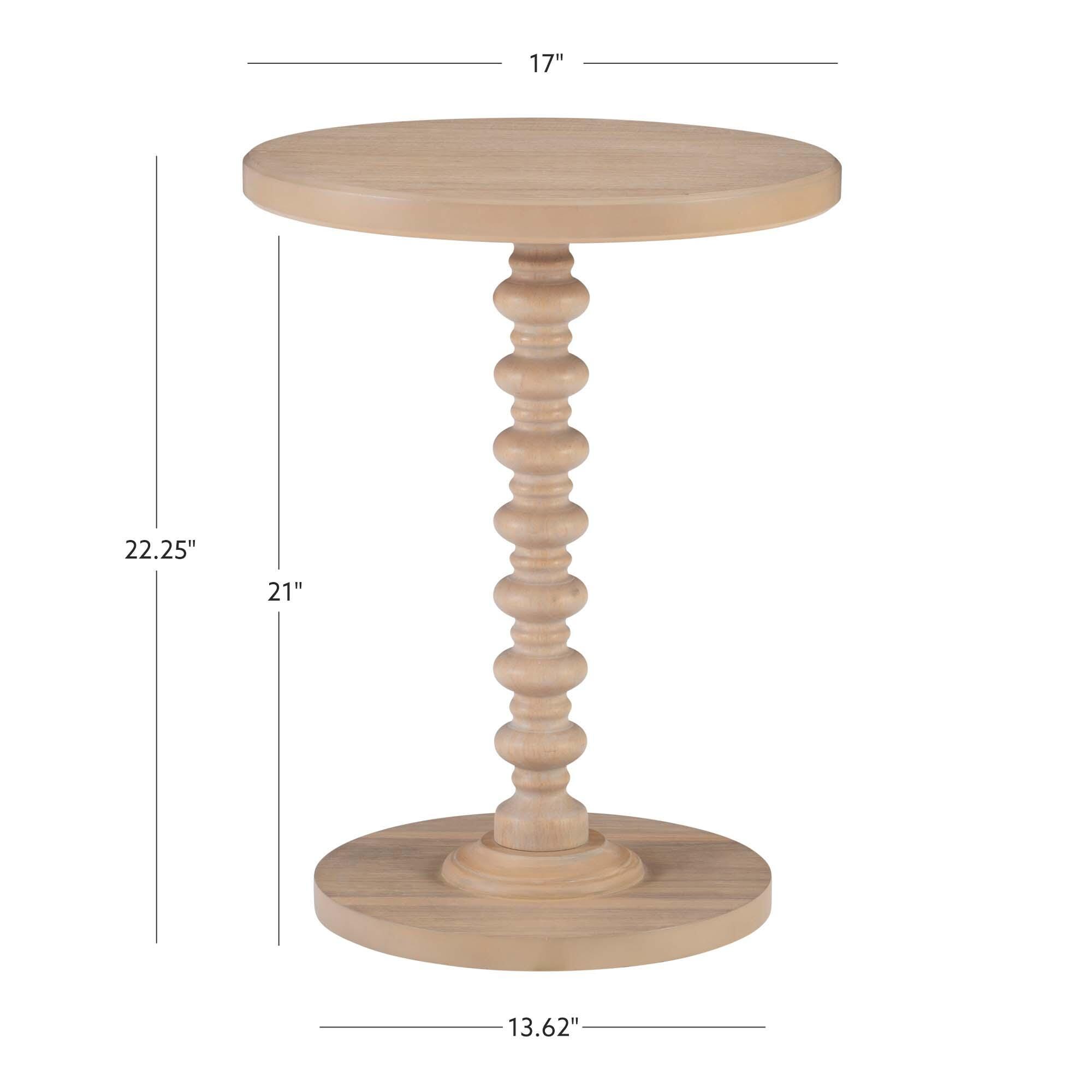 Linon Elina Side Table, Natural, large