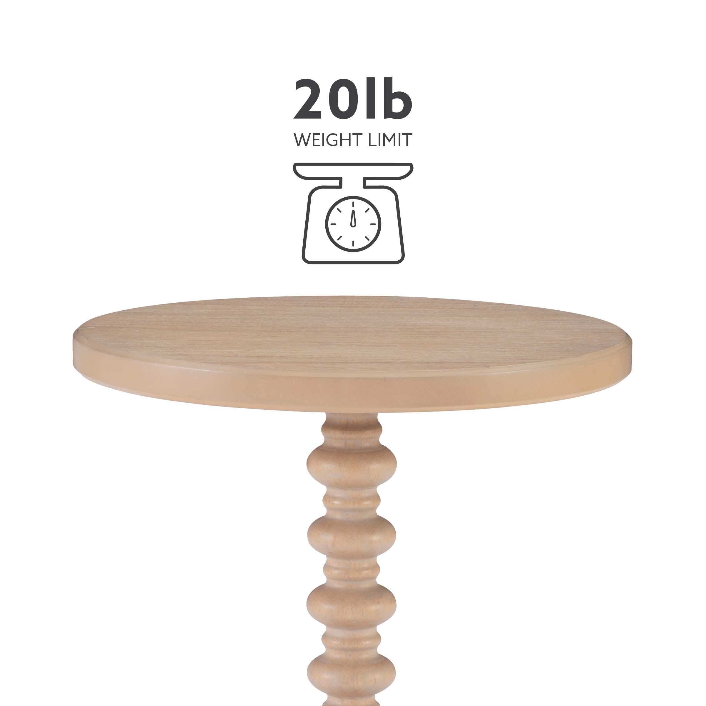 Linon Elina Side Table, Natural, large