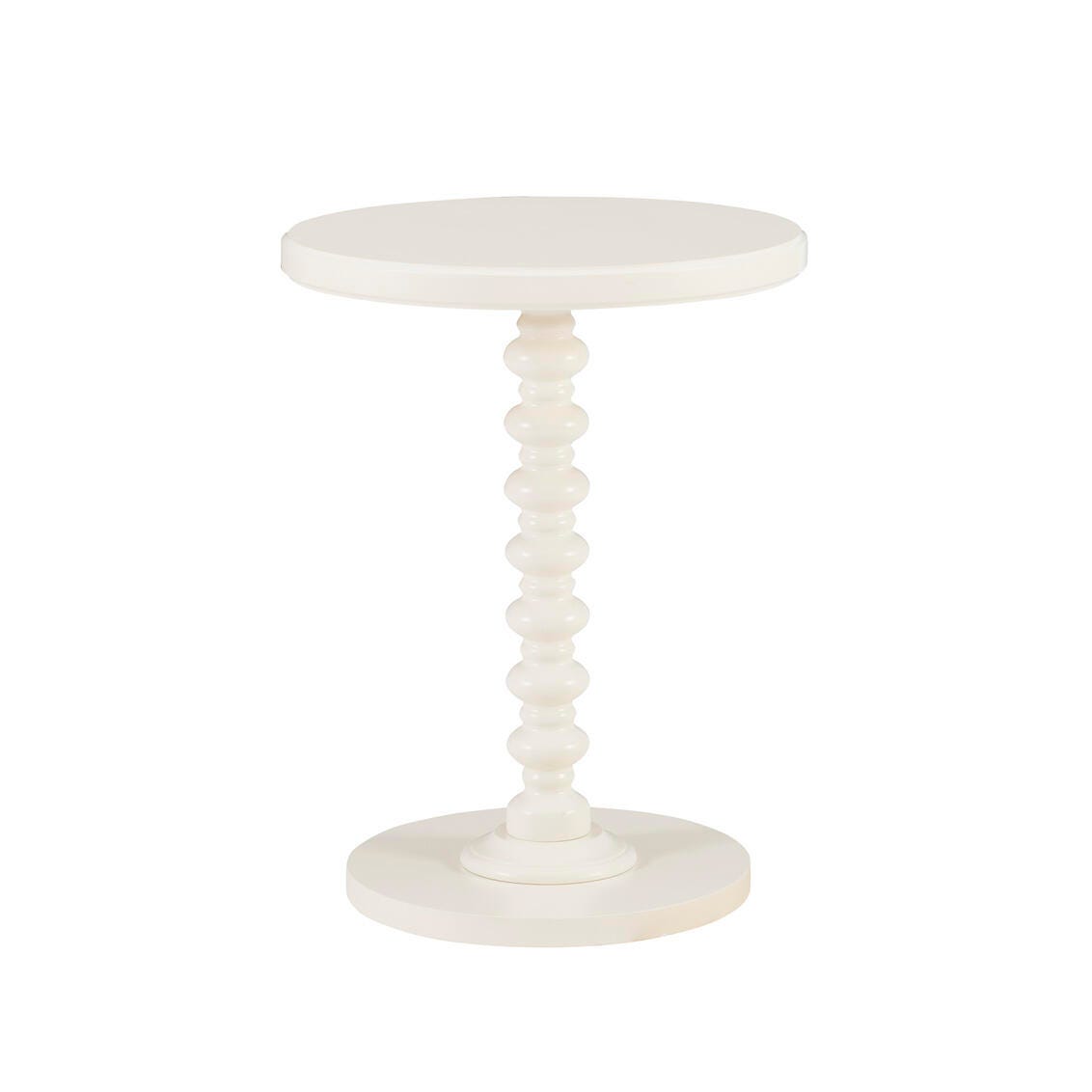 Linon Elina Side Table, Off White, large