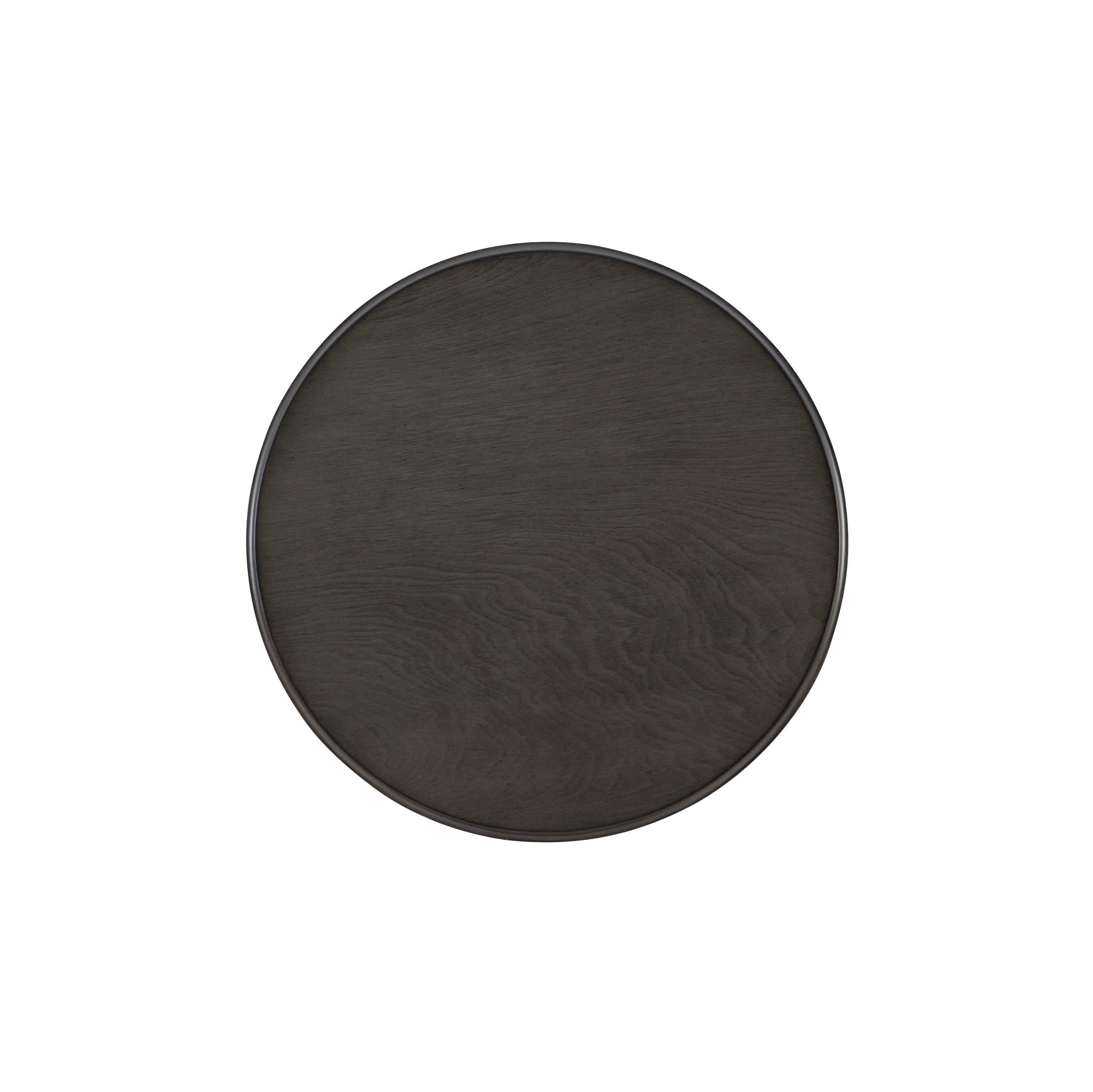 Linon Elina Side Table, Dark Gray, large