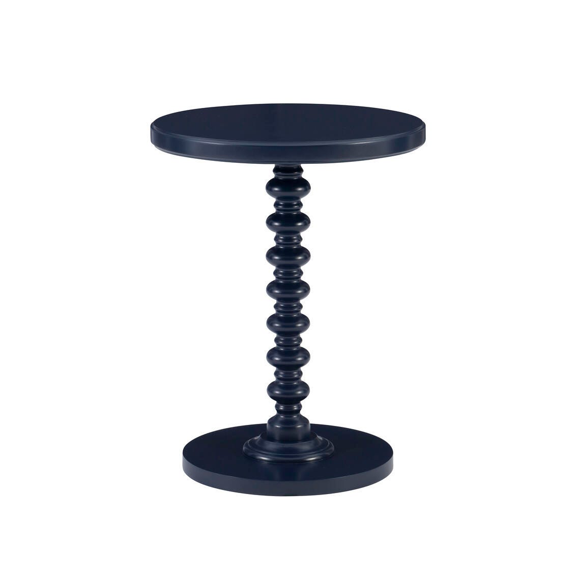 Linon Elina Side Table, Navy Blue, large