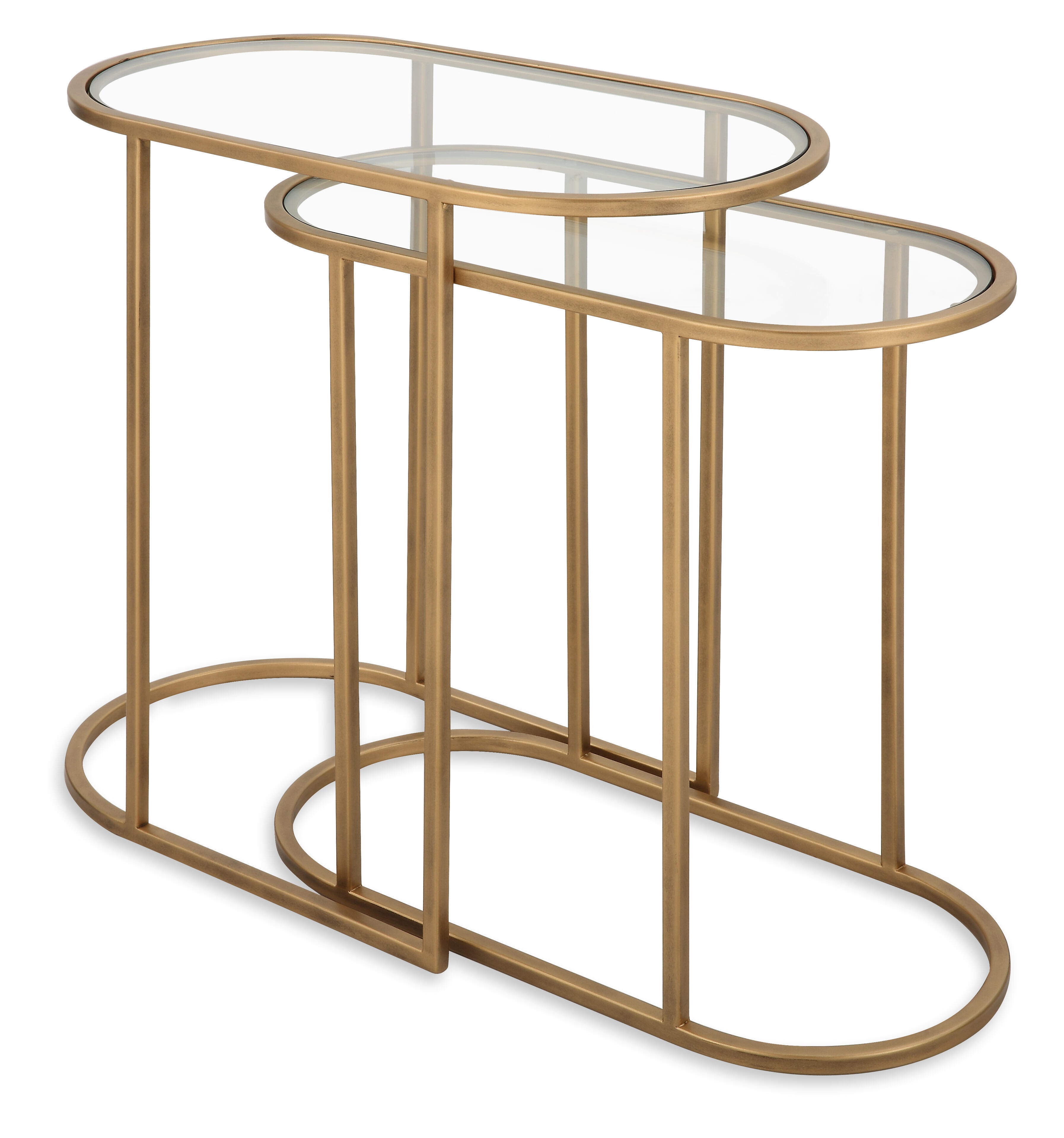 Exalted Living Nesting Accent Table, Gold, large