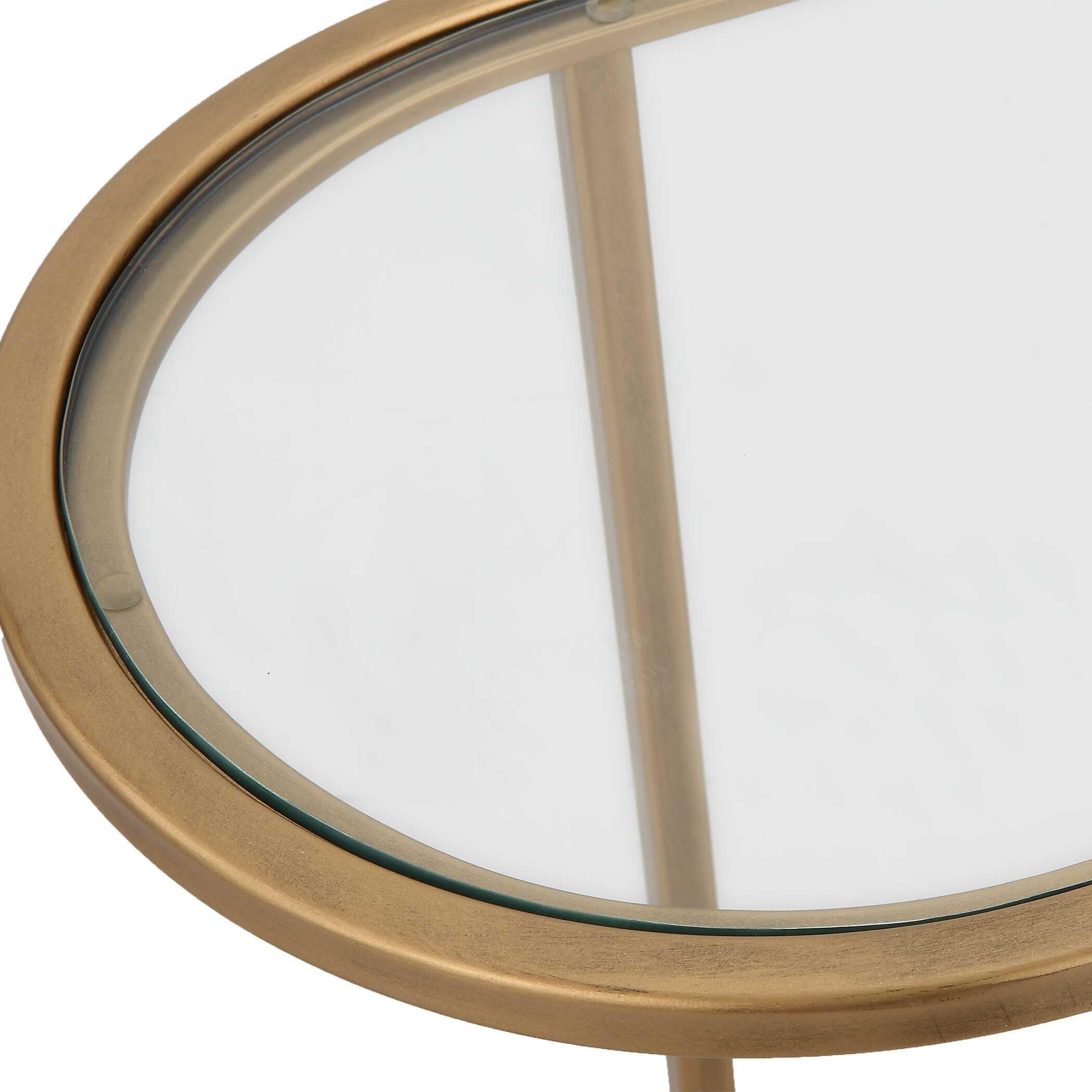 Exalted Living Nesting Accent Table, Gold, large