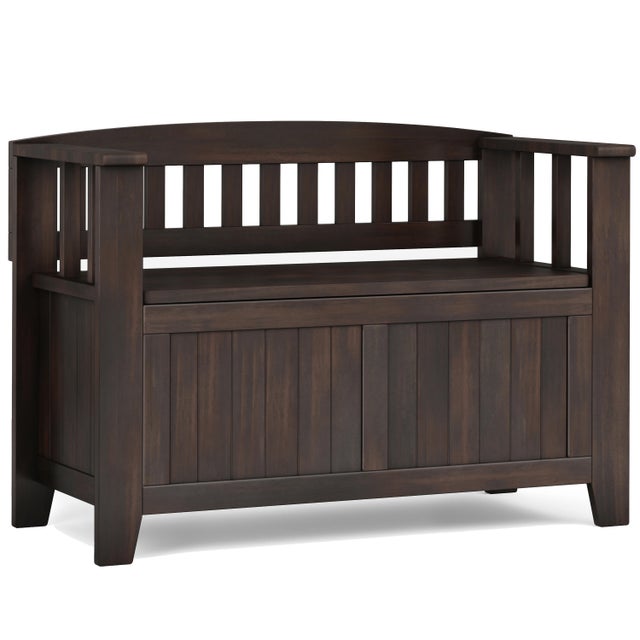 Simpli Home Acadian Small Entryway Storage Bench