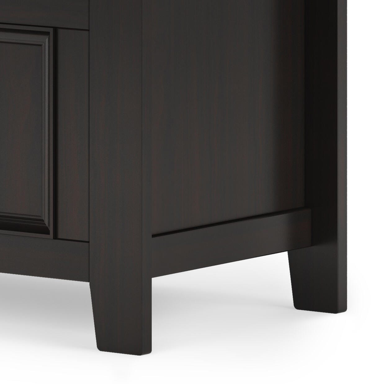 Simpli Home Amherst Small Entryway Storage Bench, Hickory Brown, large