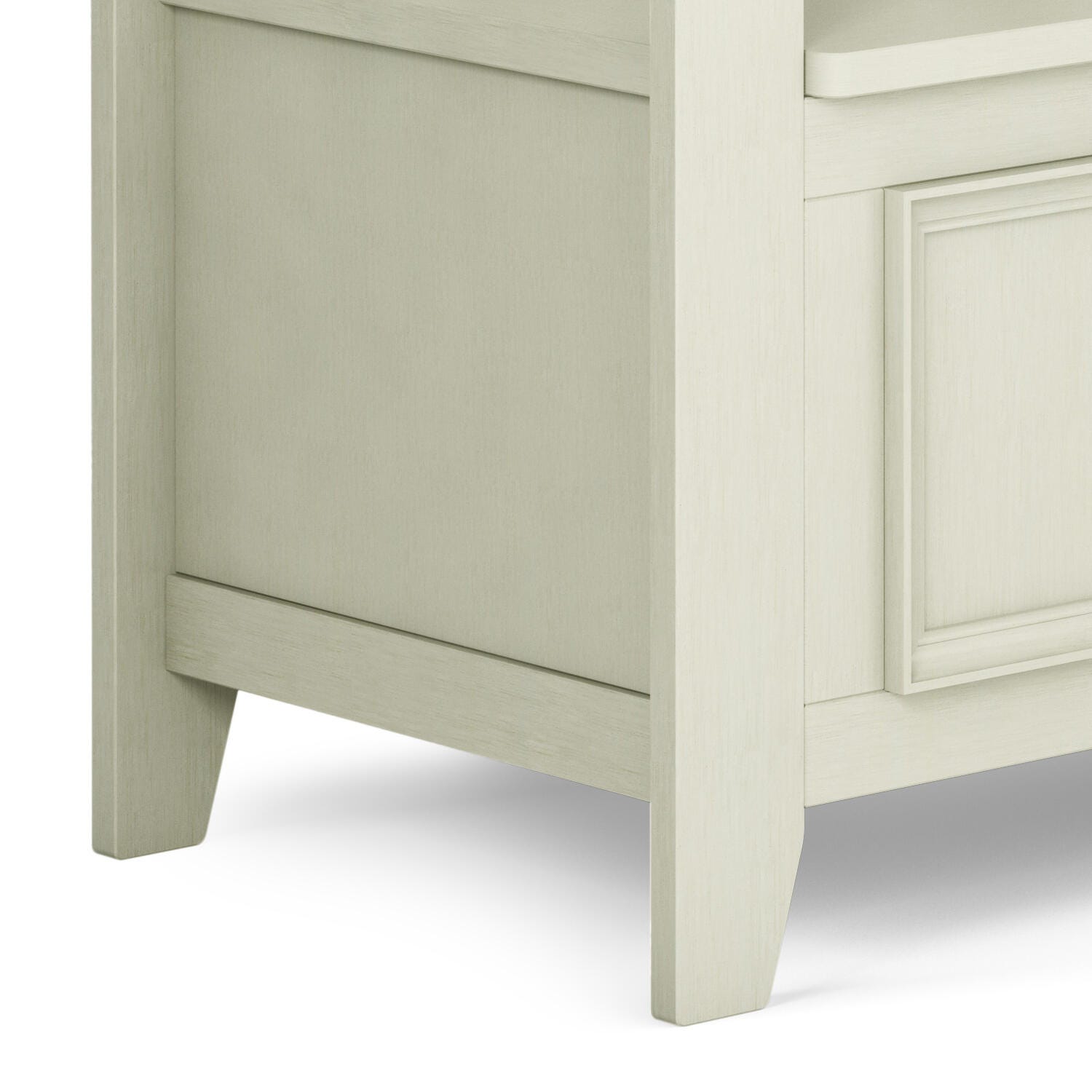 Simpli Home Amherst Entryway Storage Bench, Antique White, large