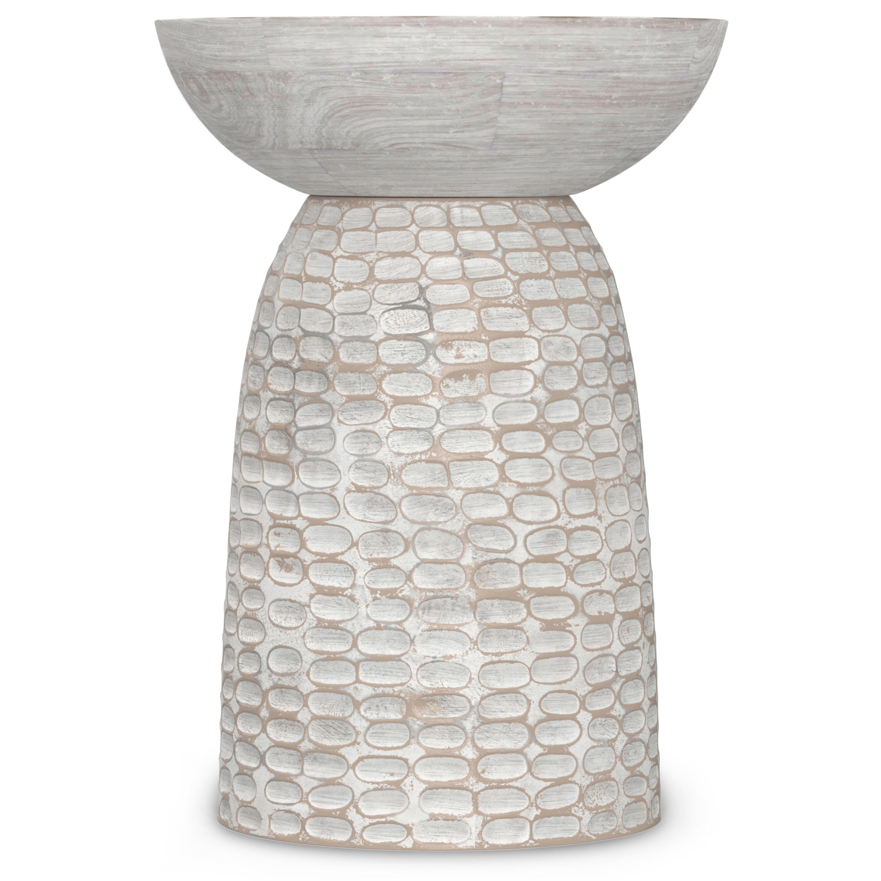 Simpli Home Boyd Wooden Accent Table, White Wash, large