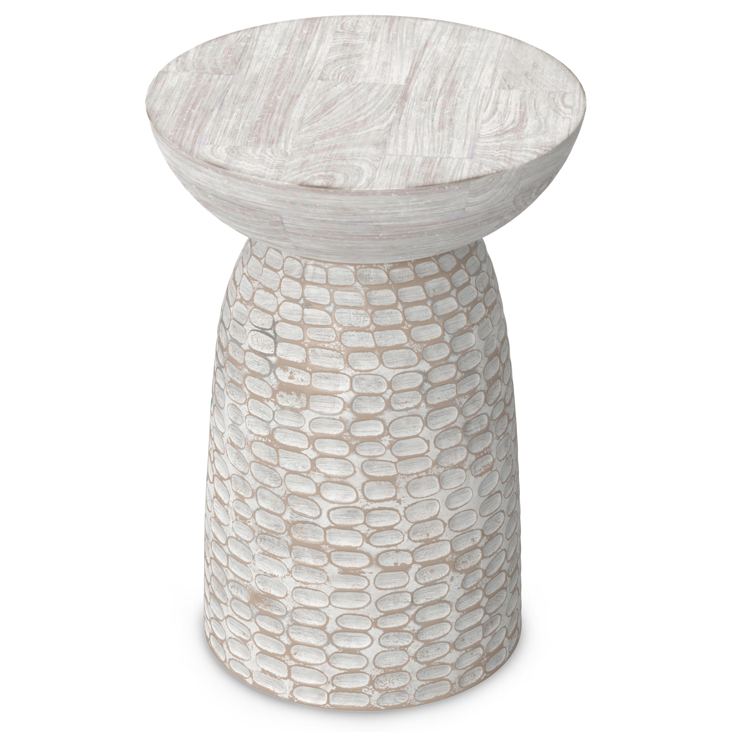 Simpli Home Boyd Wooden Accent Table, White Wash, large