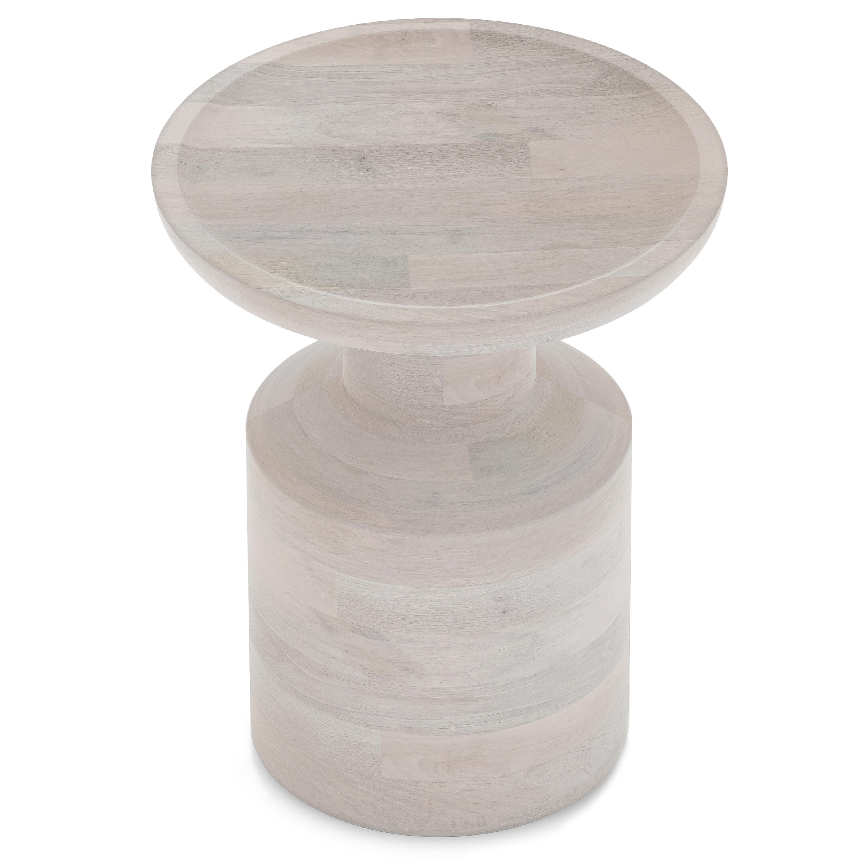 Simpli Home Haynes Accent Table, White Wash, large