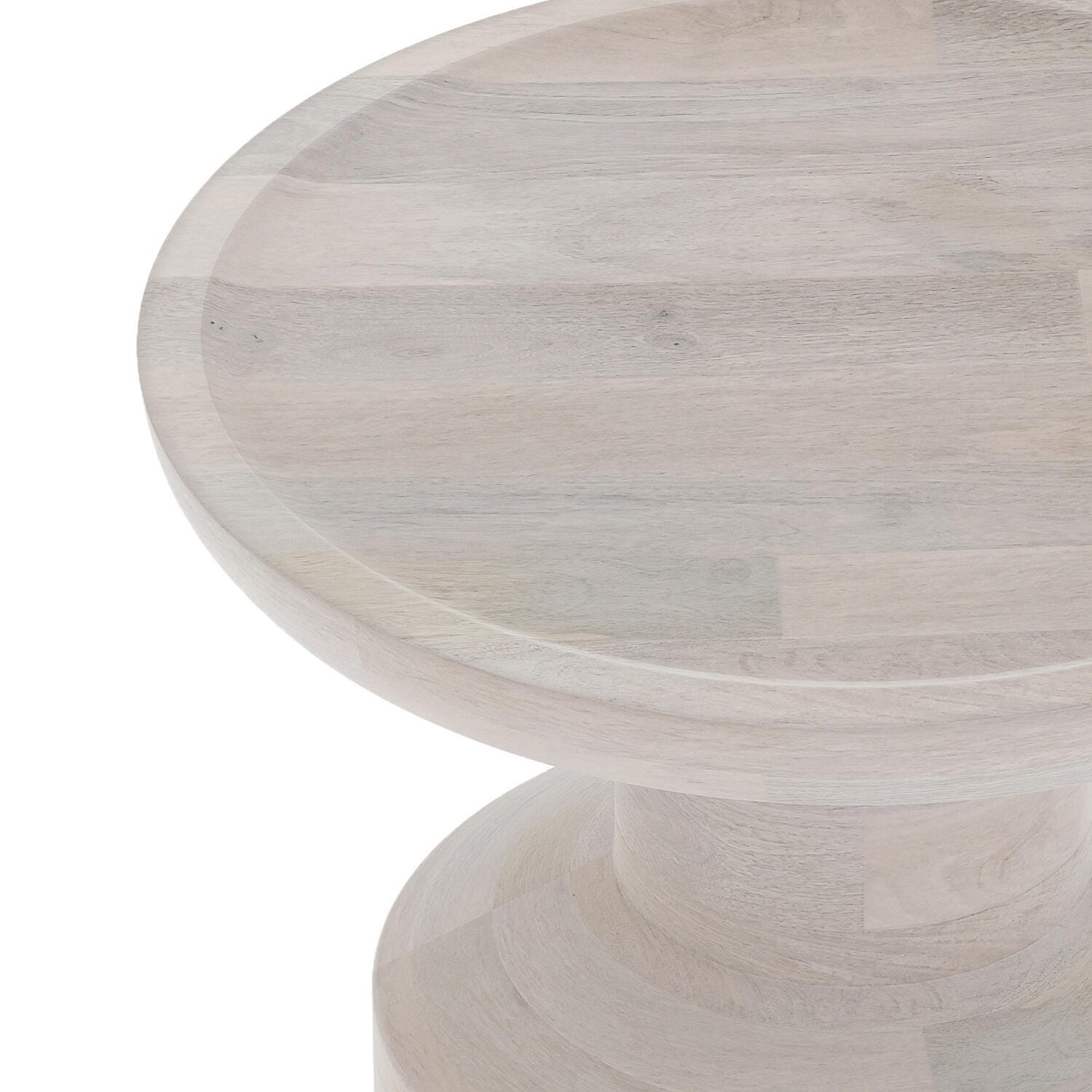 Simpli Home Haynes Accent Table, White Wash, large