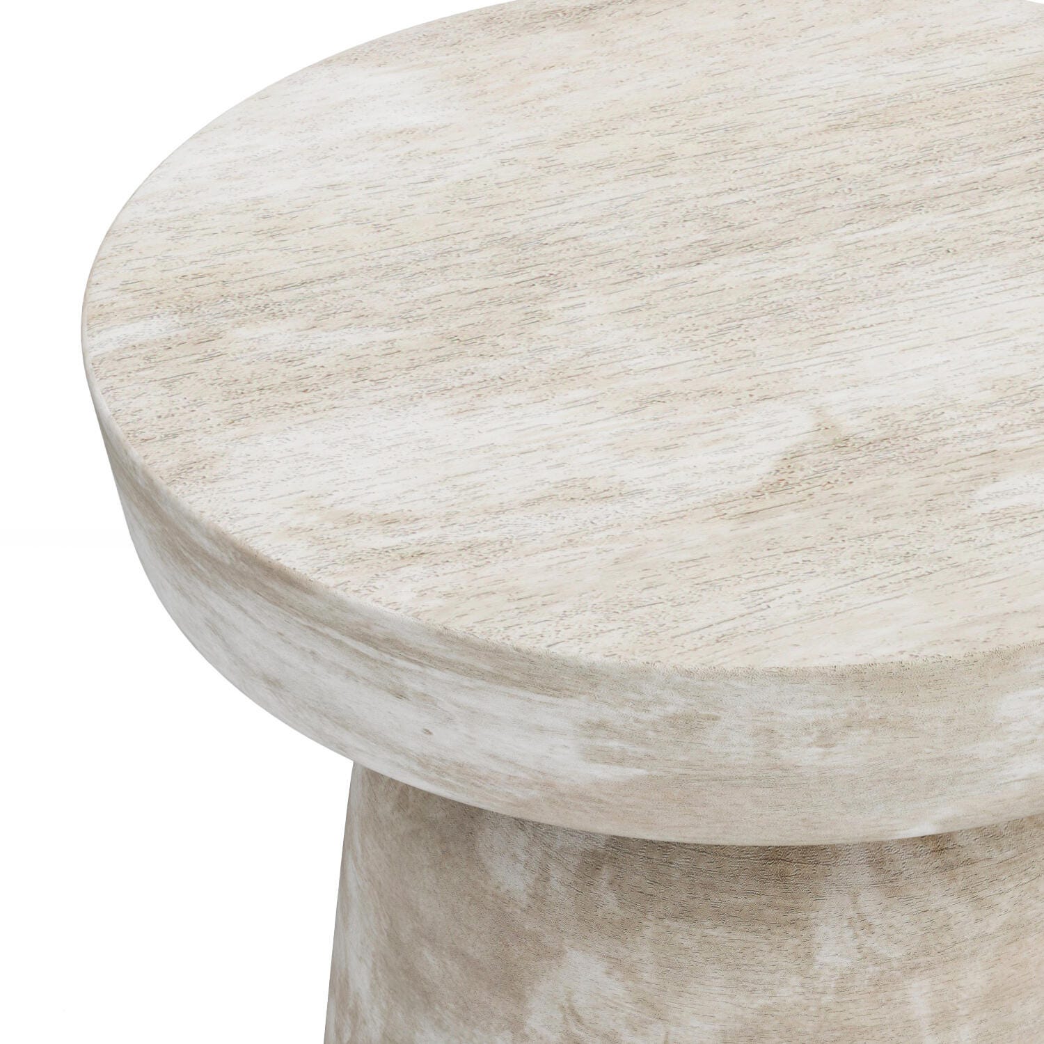 Simpli Home Robbie Accent Table, Distressed White Wash, large