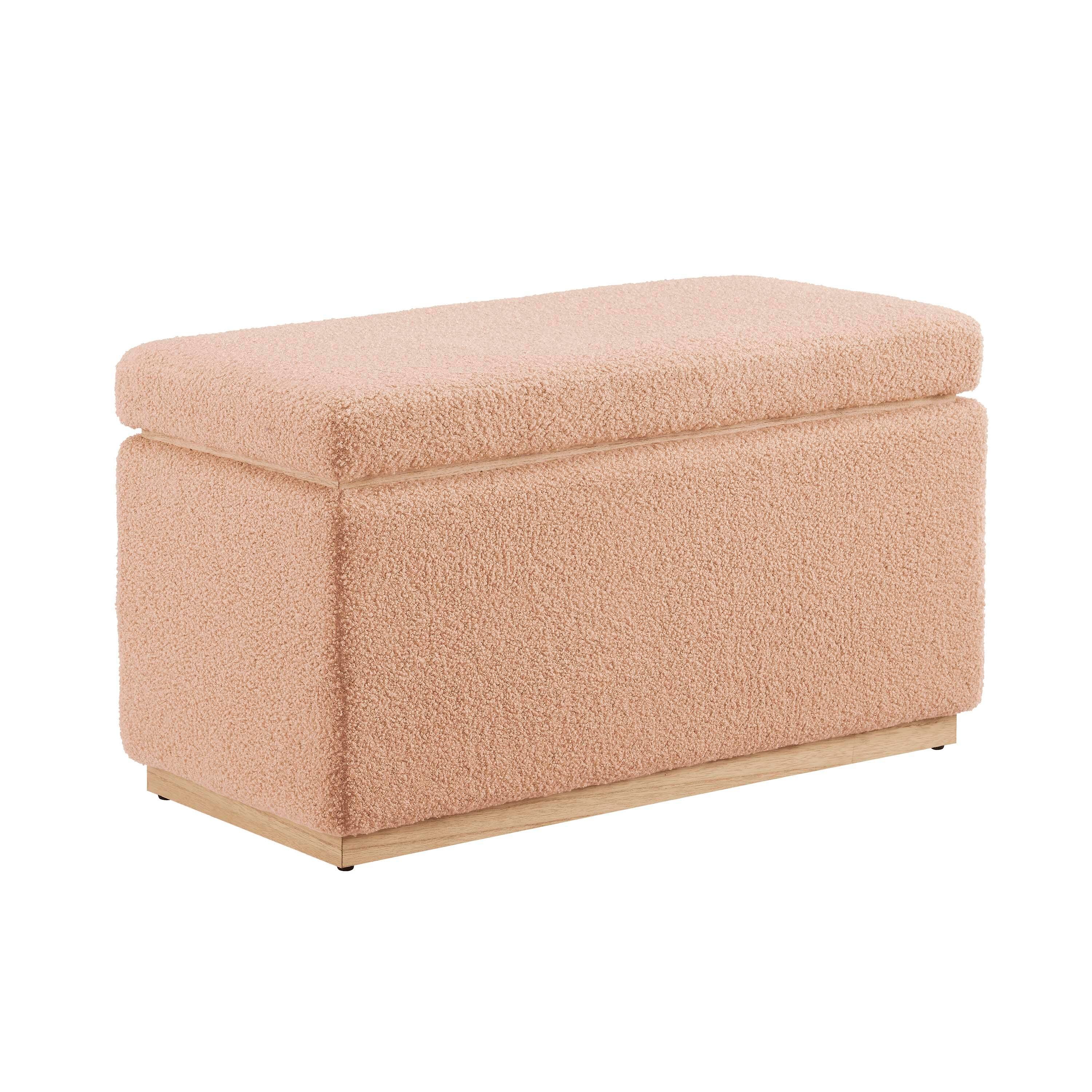 Linon Bridget Bridget Rectangle Ottoman, Tan, large