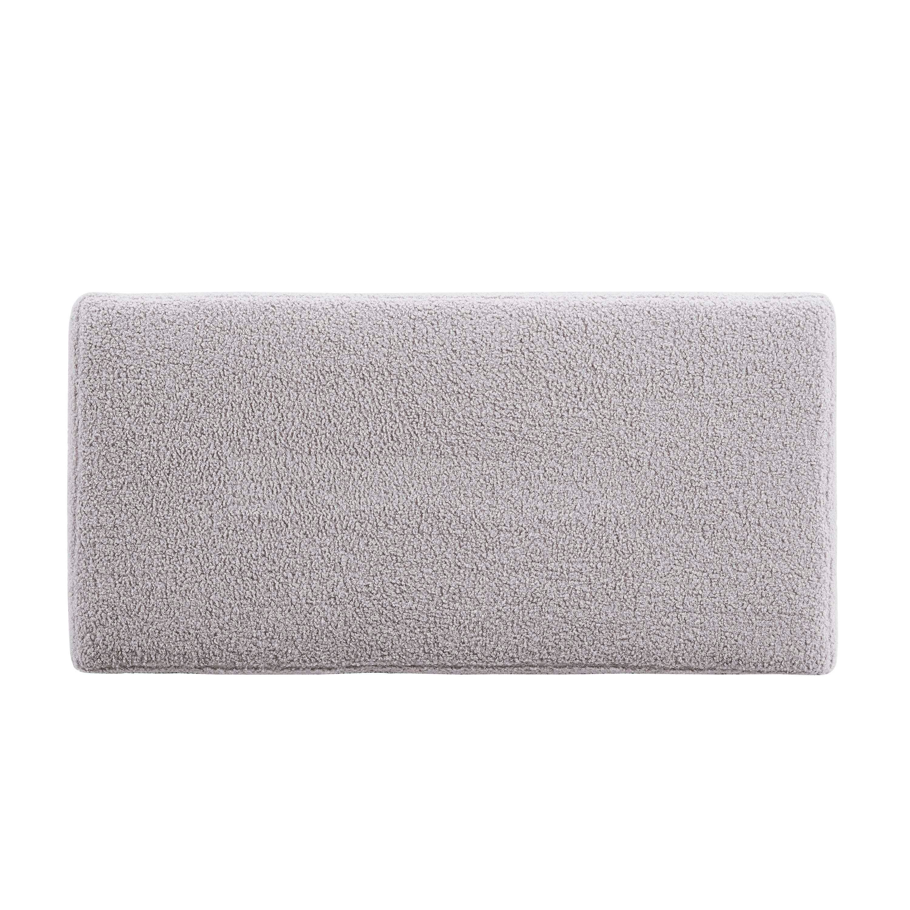 Linon Bridget Bridget Rectangle Ottoman, Light Gray, large