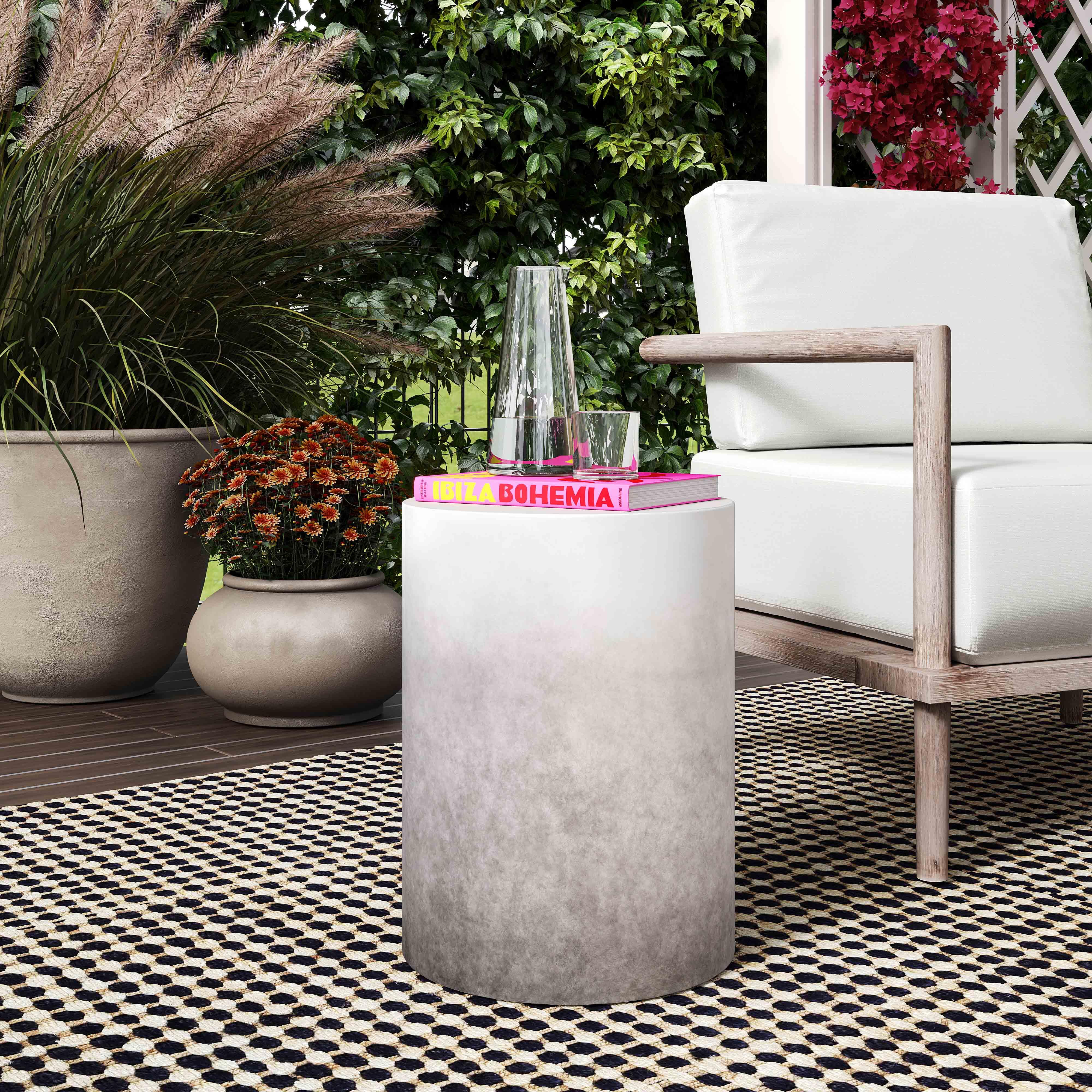 Ashley Sarana Concrete End Table In Gray