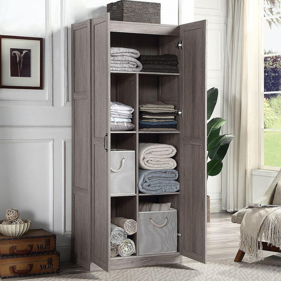 Hopkins Storage Closet with 7 Shelves | Ashley