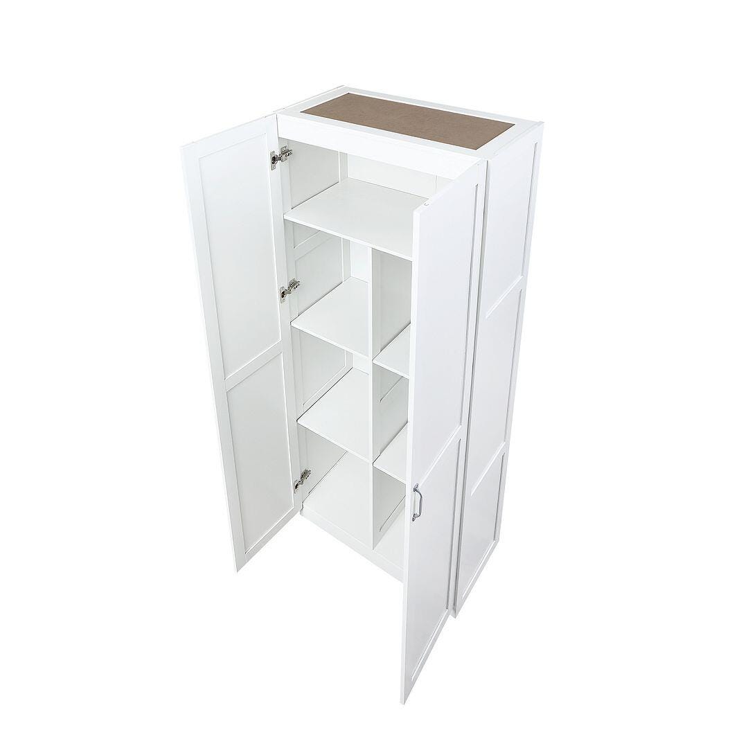 Hopkins Storage Closet with 7 Shelves, White, large