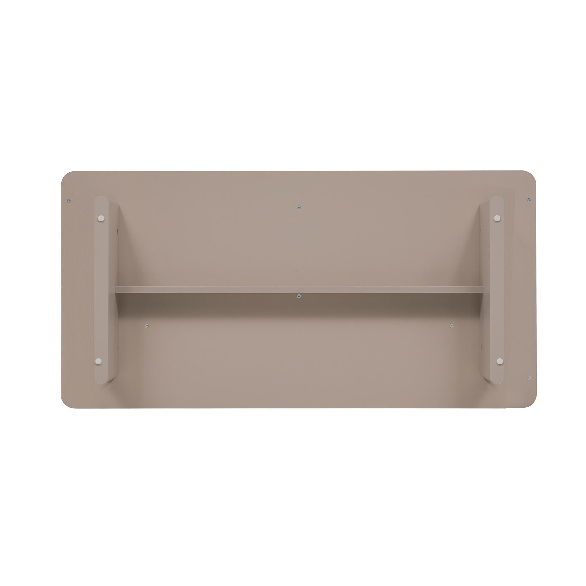 Manhattan Comfort Ella 2 Drawer Coffee Table, Mocha, large