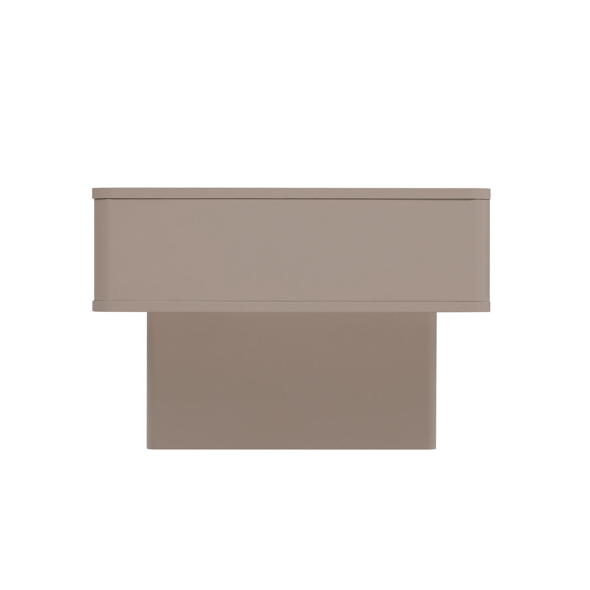 Manhattan Comfort Ella 2 Drawer Coffee Table, Mocha, large