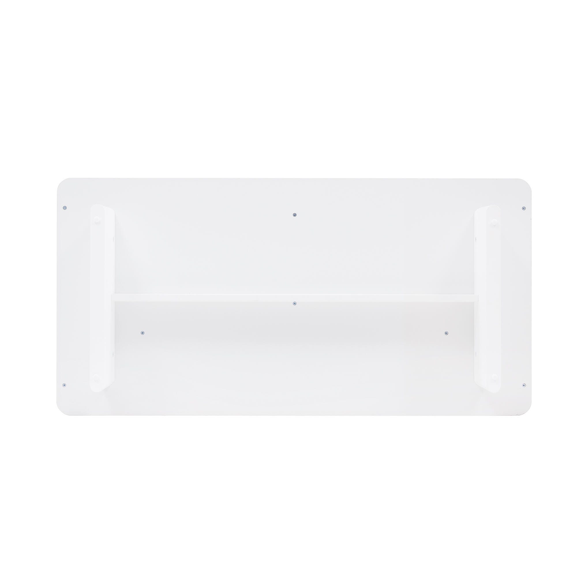 Manhattan Comfort Ella 2 Drawer Coffee Table, White, large