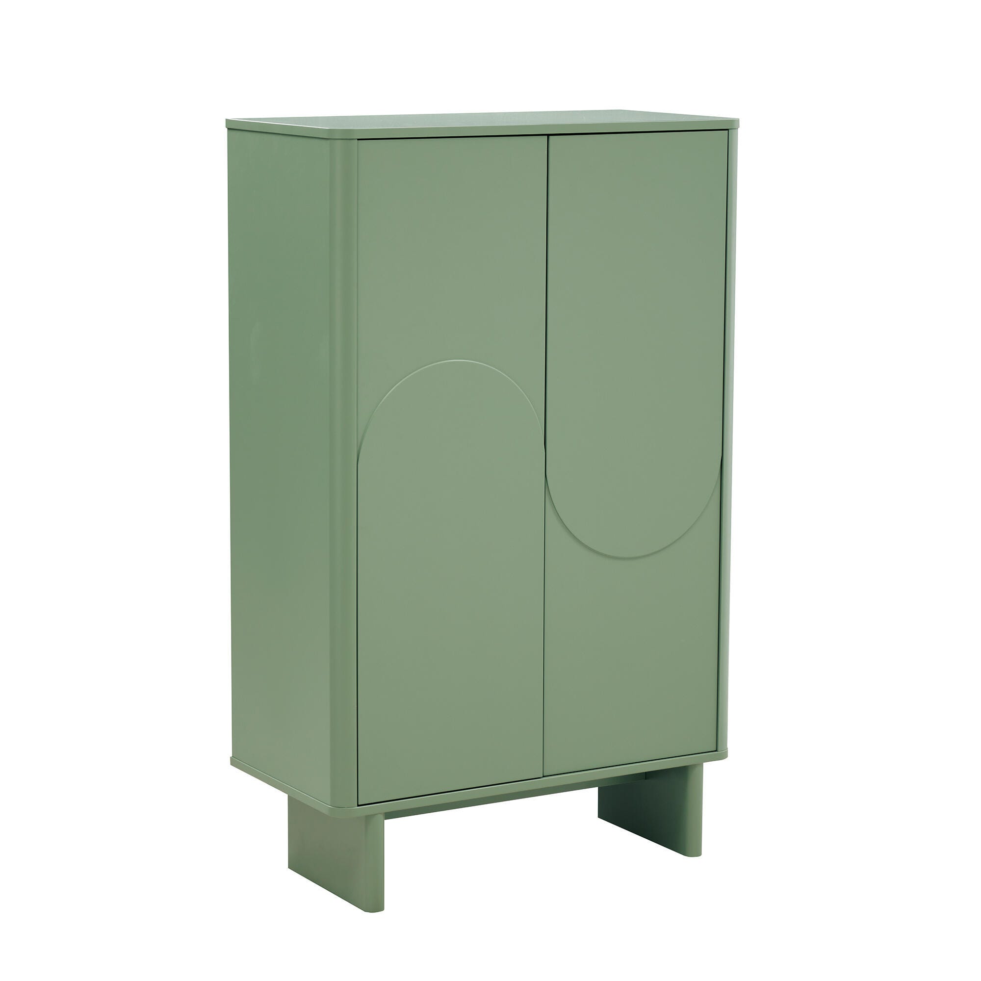 Manhattan Comfort Ella 32" Accent Cabinet, Sage Green, large