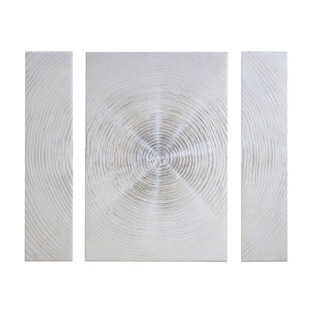 Silver Sand Zen Abstract Wall Art Set of 3, , large