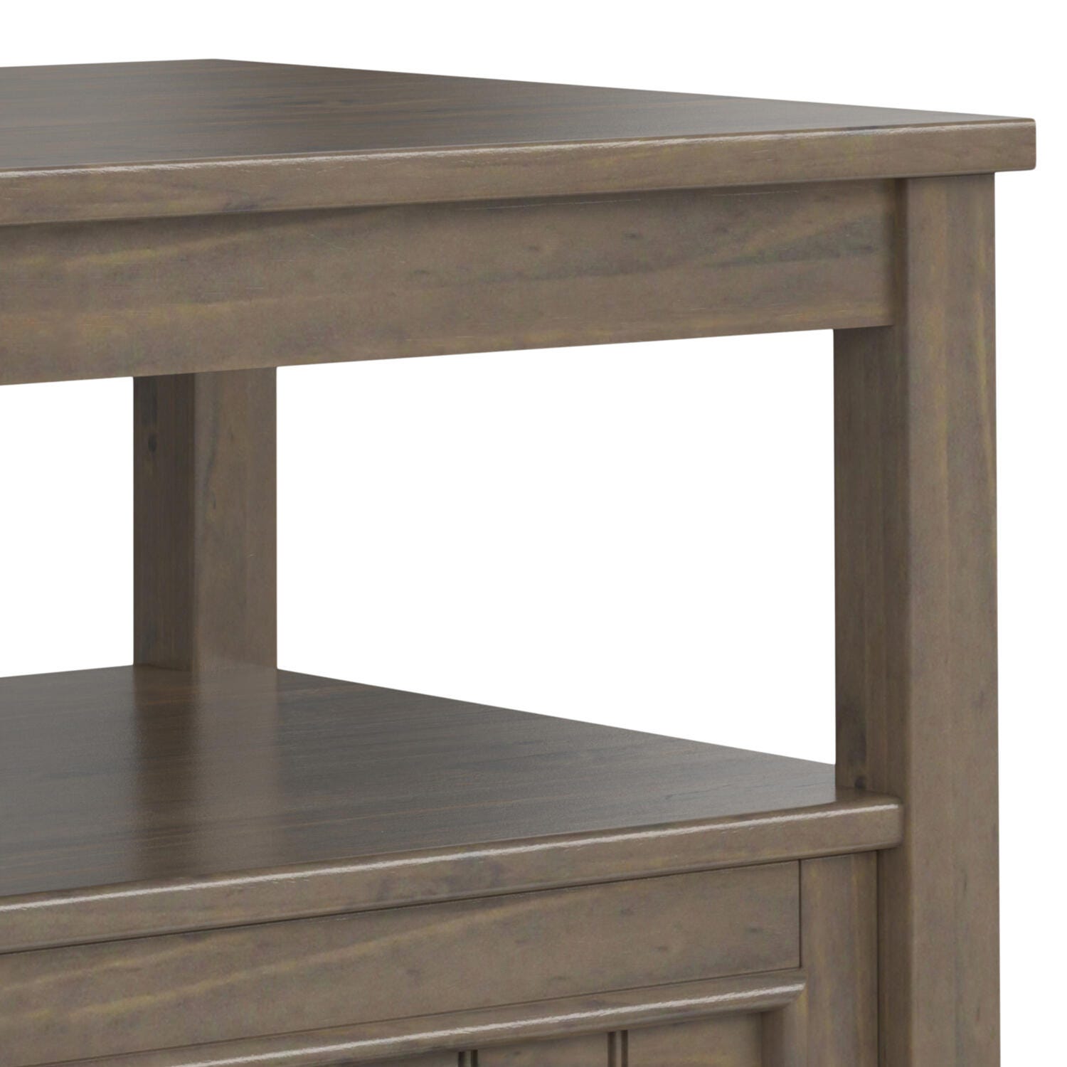 Simpli Home Lev End Table with Bottom Drawer, , large