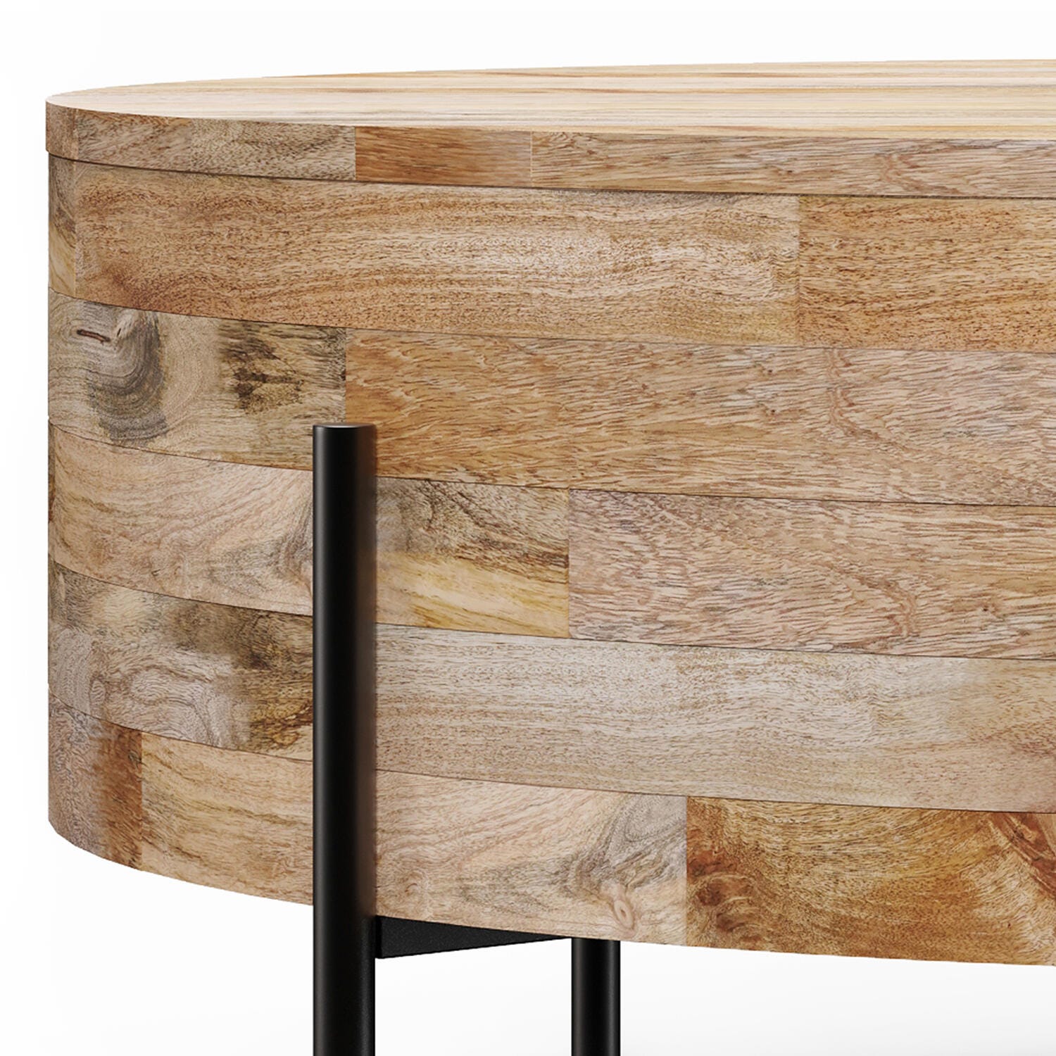 Simpli Home Rayburn Drum Coffee Table, , large