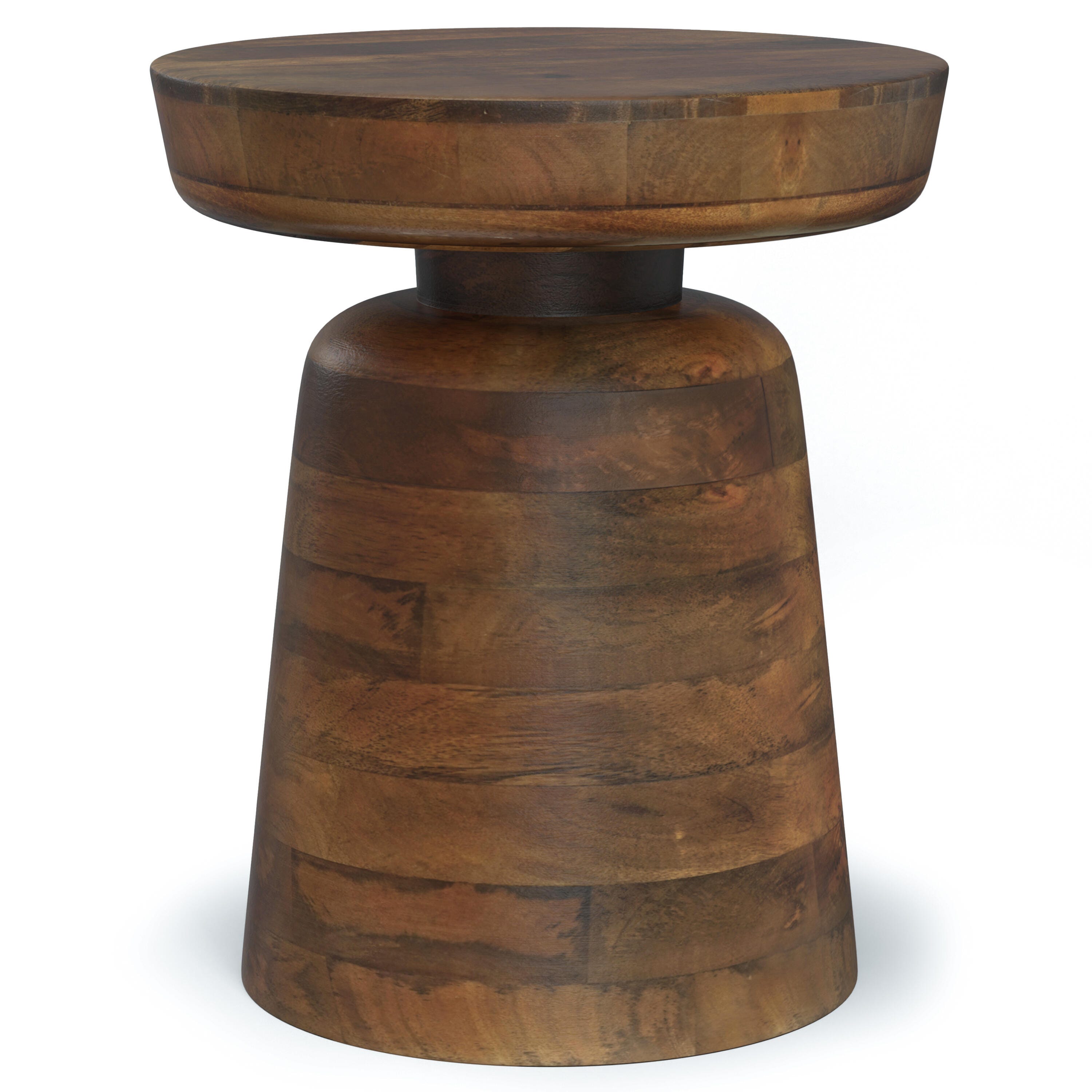 Simpli Home Robbie Accent Table, Walnut Brown, large