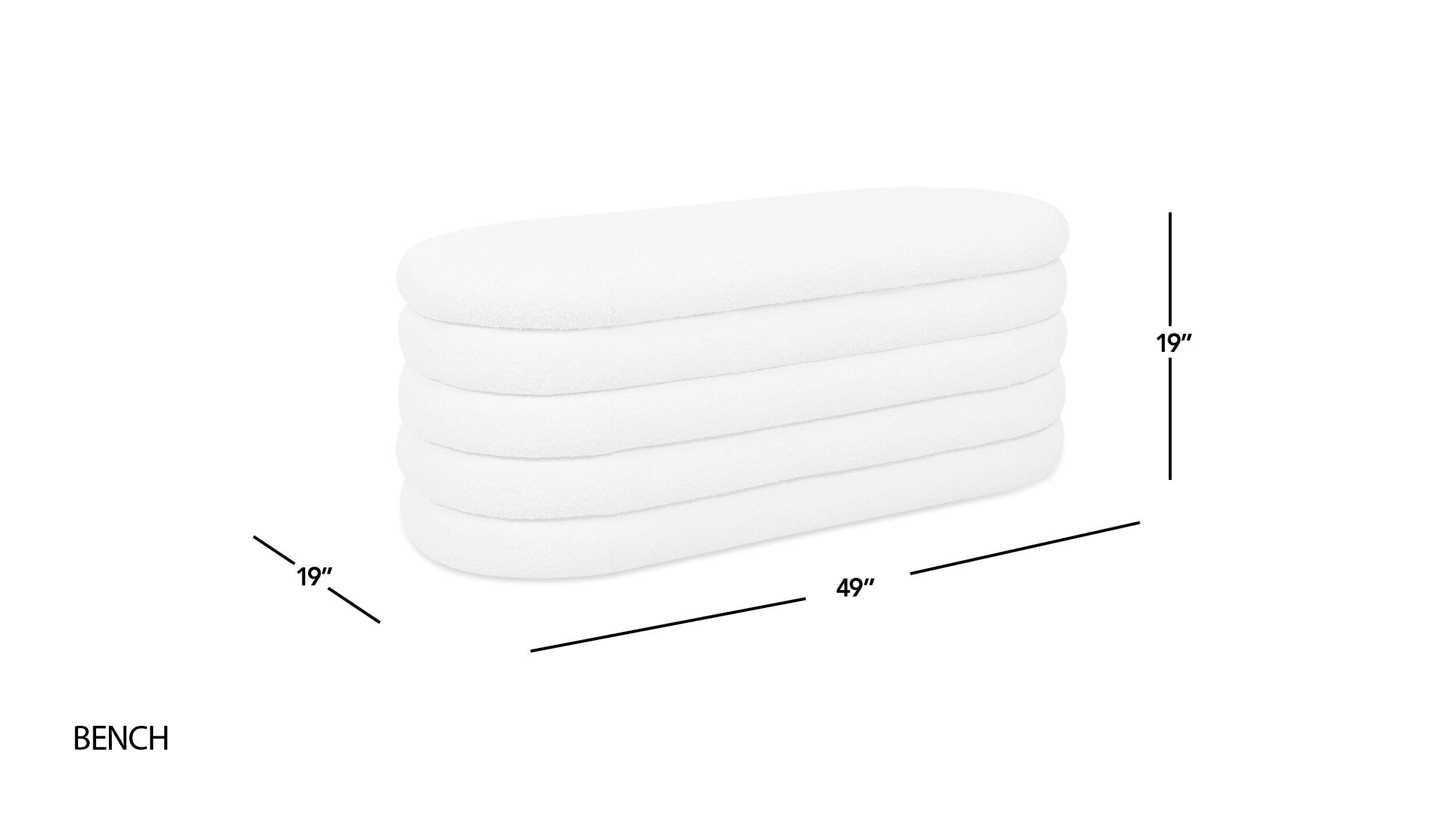 Jennifer Taylor Home Fuji Upholstered Oval Storage Bench, , large