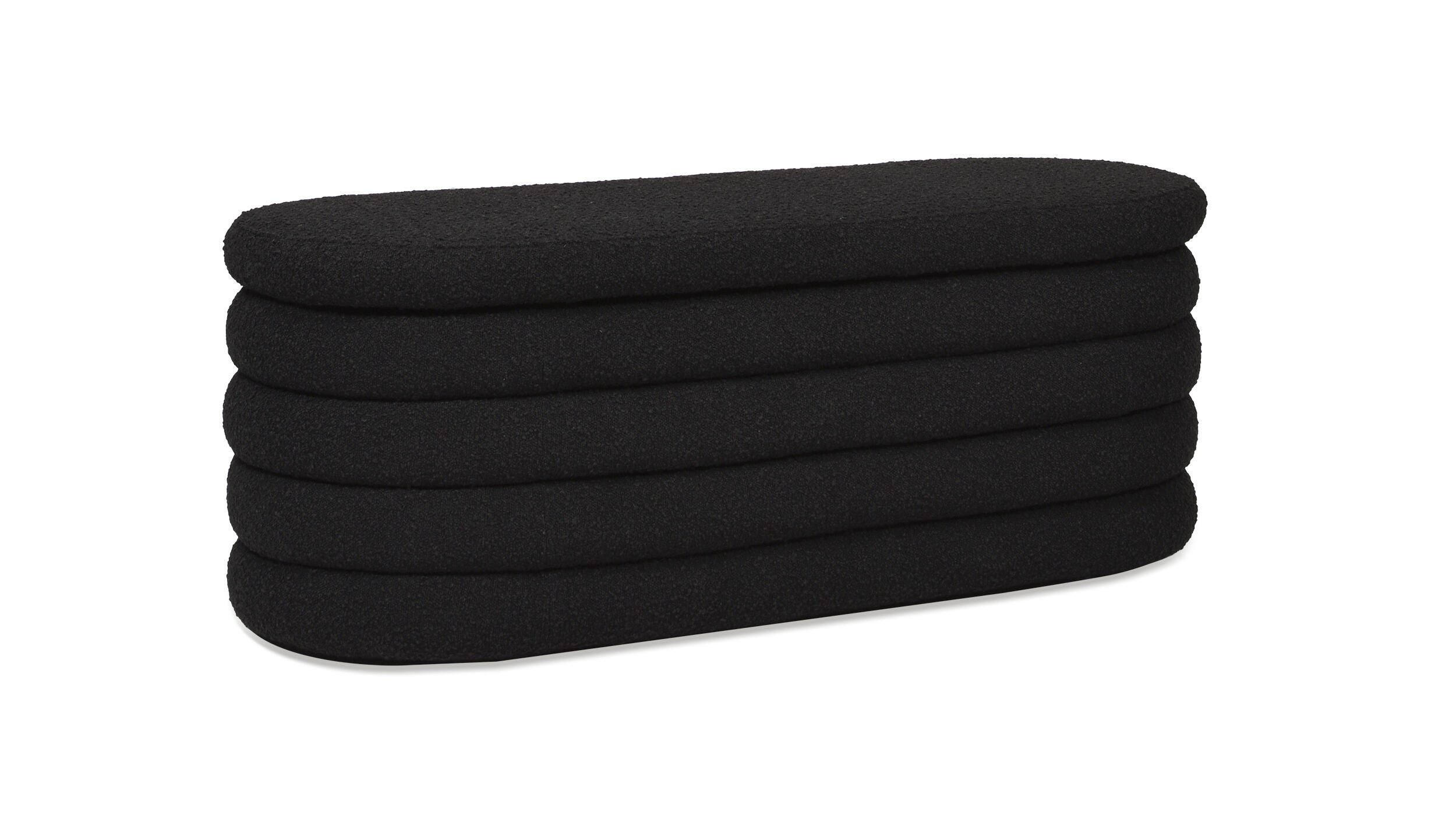 Jennifer Taylor Home Fuji Upholstered Oval Storage Bench, , large