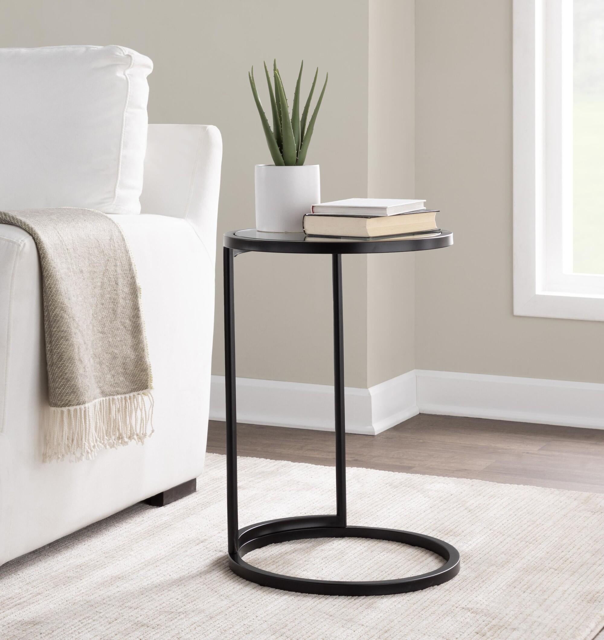 LumiSource Zenn End Table, Black, large
