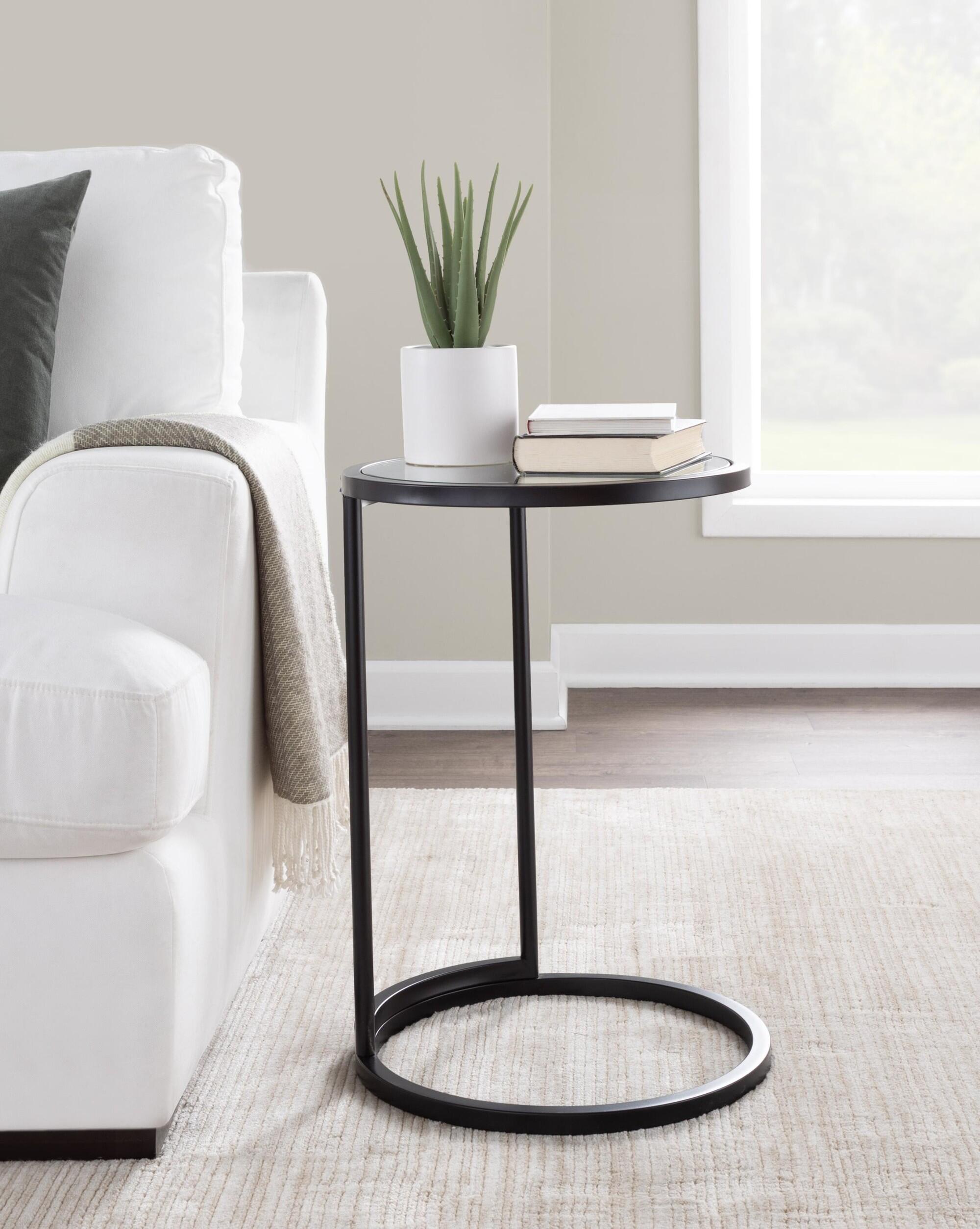 LumiSource Zenn End Table, Black, large