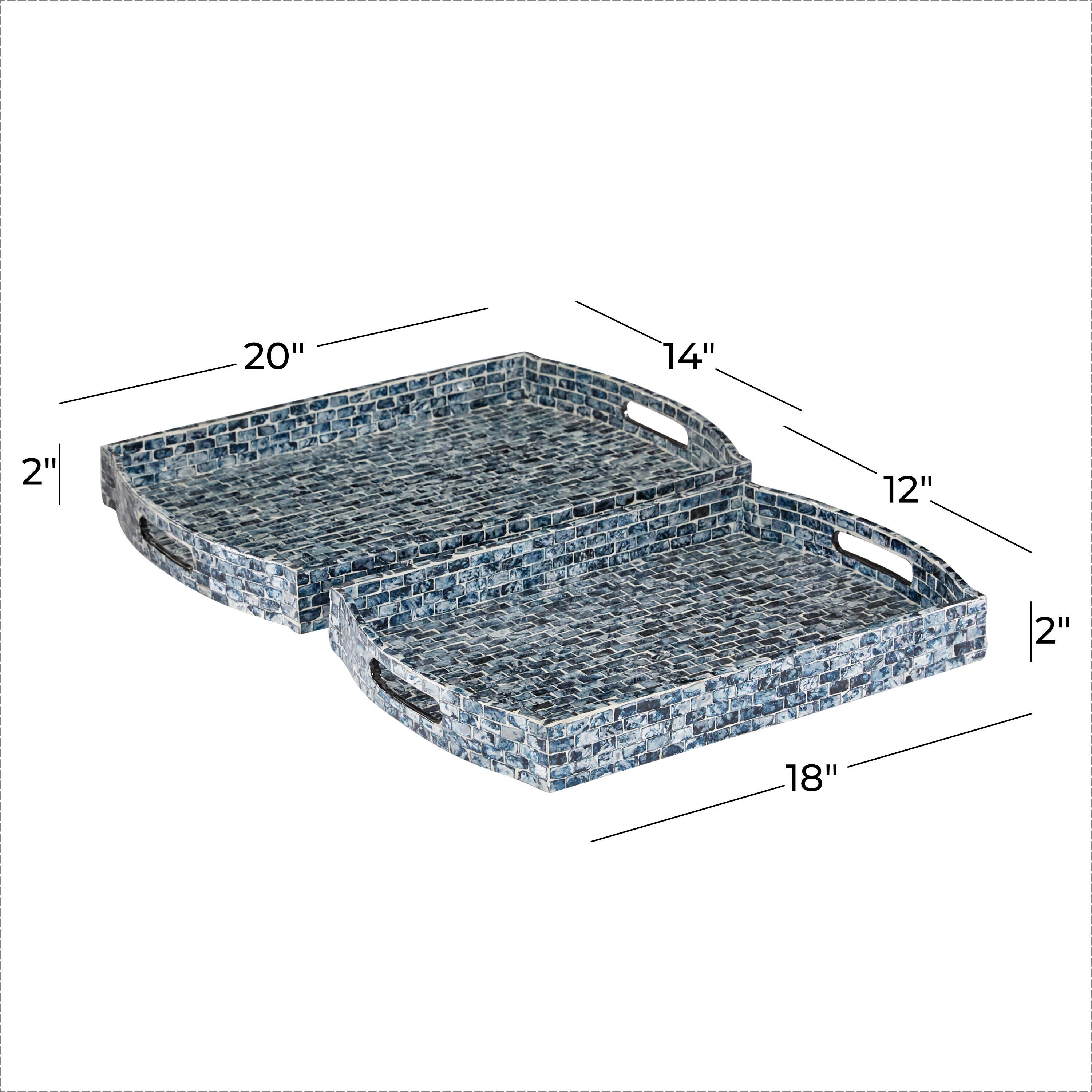Bayberry Lane Tray with Slot Handles (Set of 2), , large