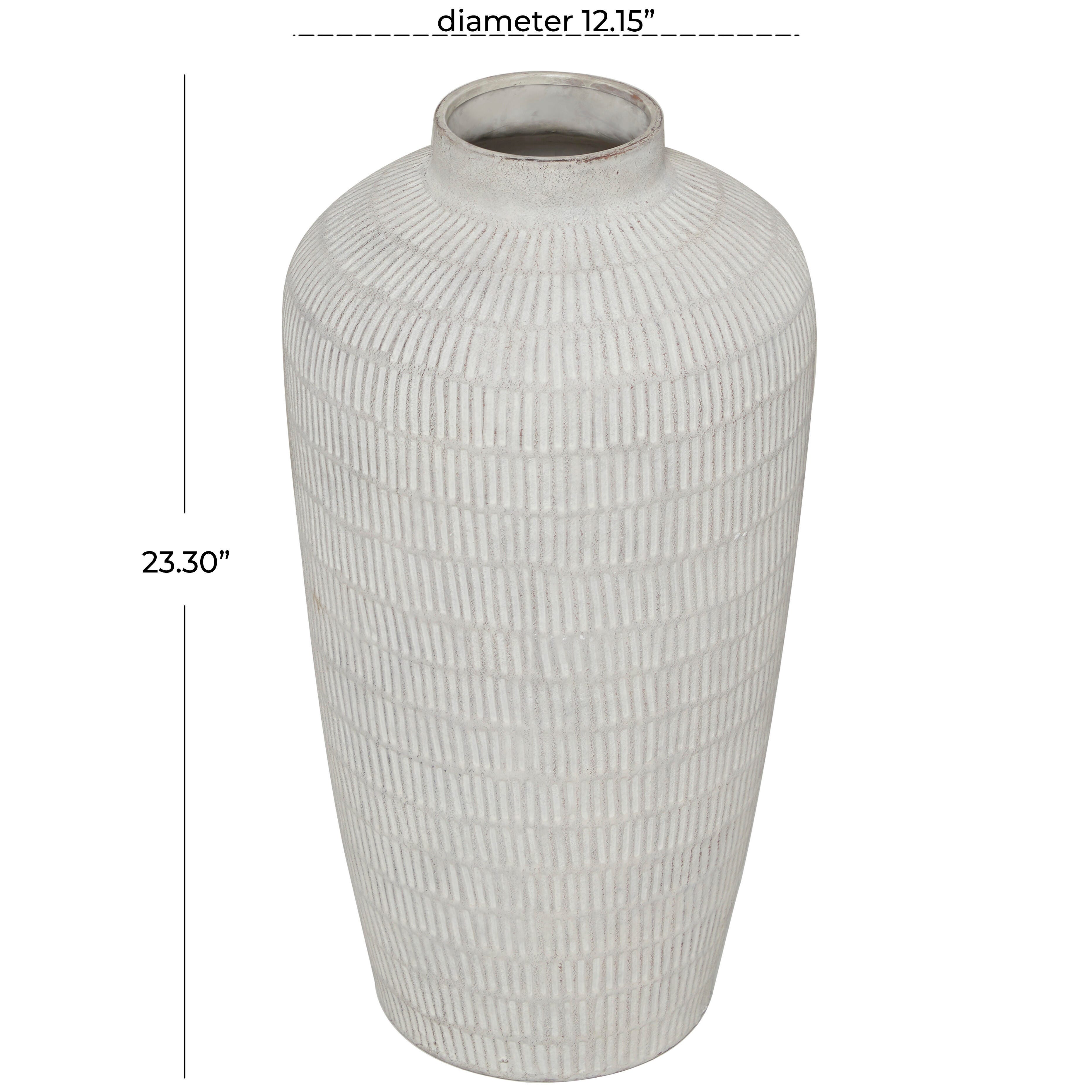 Bayberry Lane Small Textured Vase with Linear Pattern, , large
