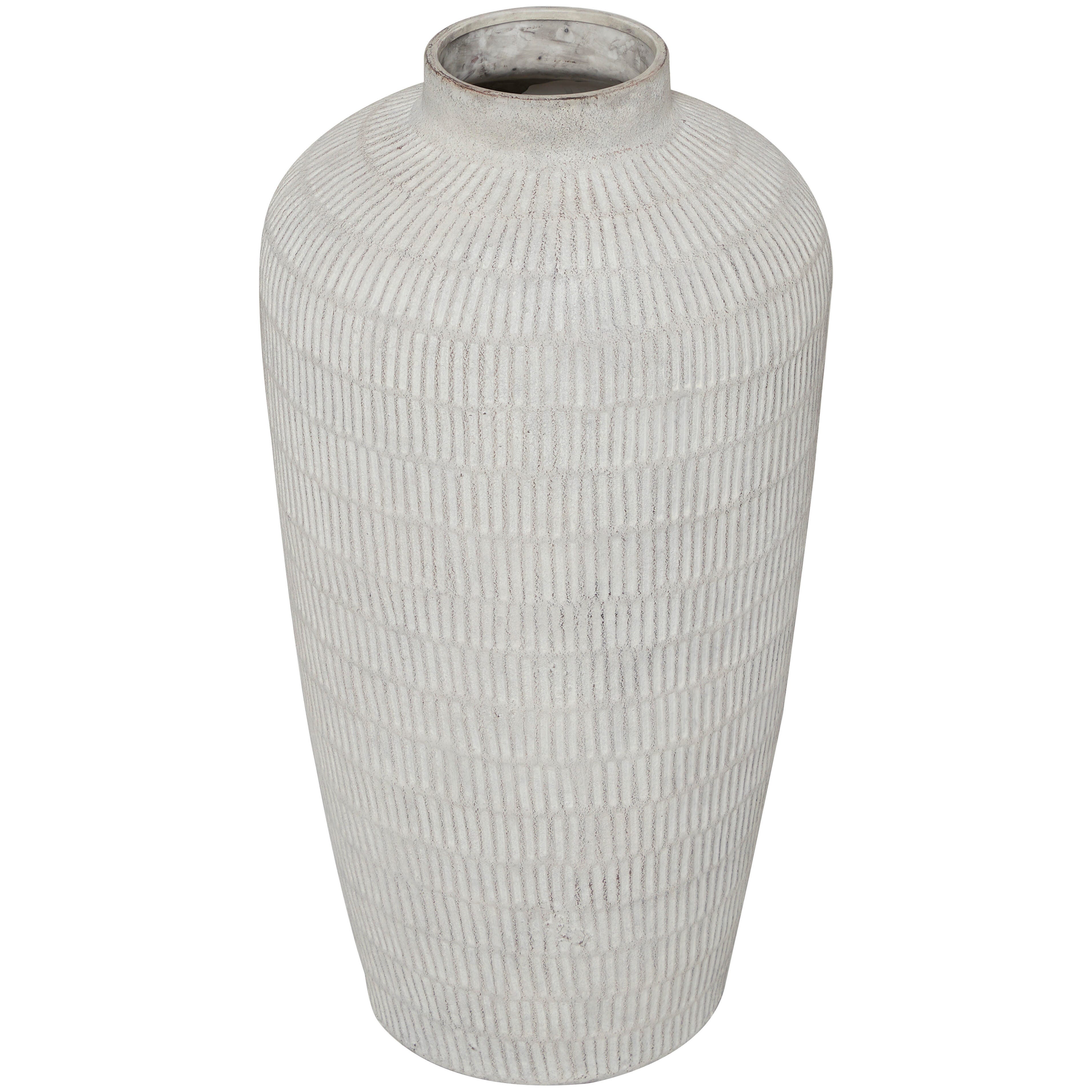 Bayberry Lane Small Textured Vase with Linear Pattern, , large
