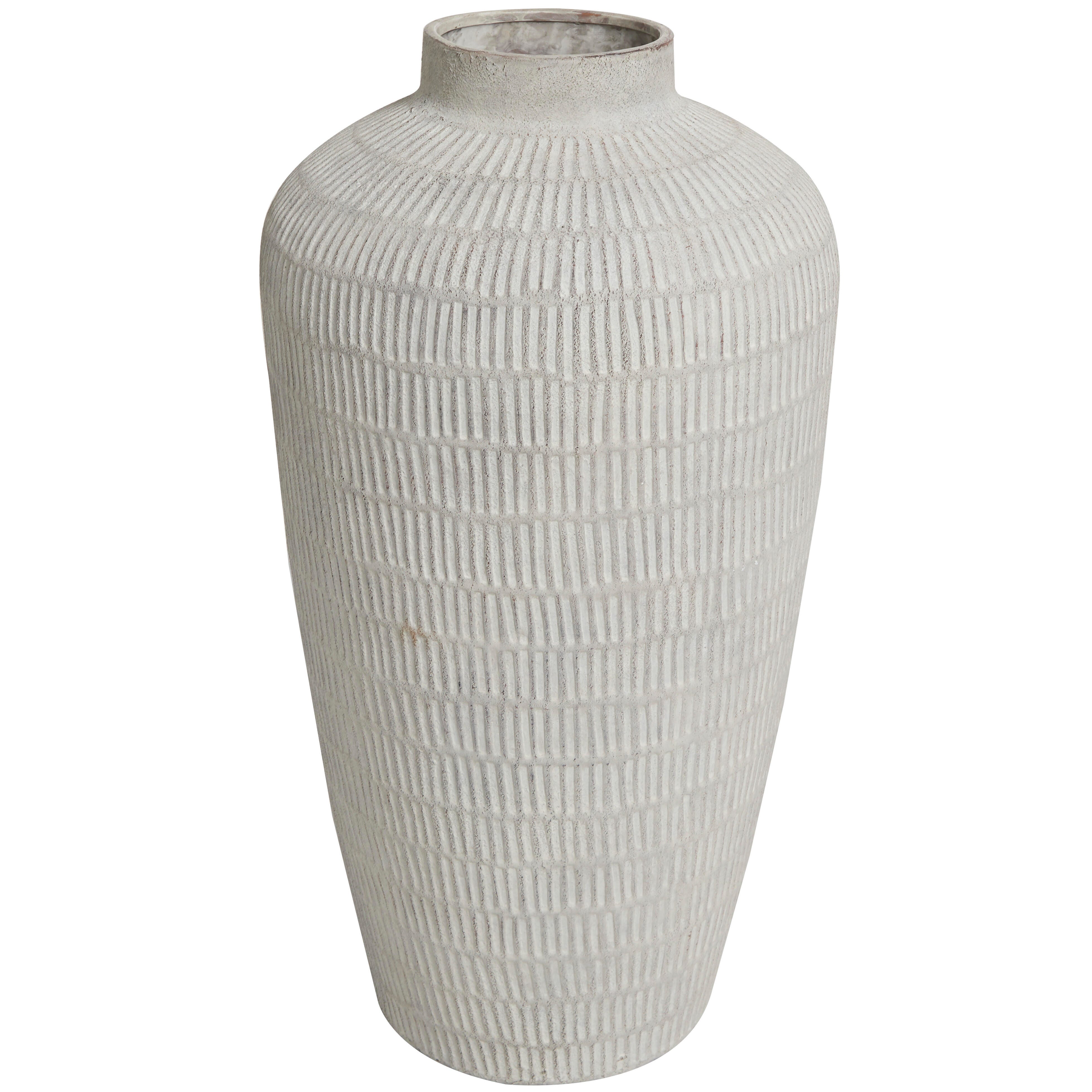 Bayberry Lane Small Textured Vase with Linear Pattern, , large
